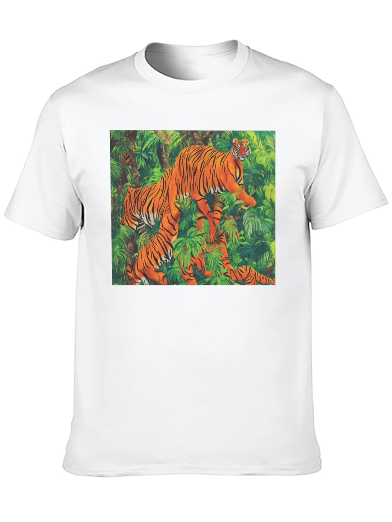Tiger Jungle Graphic Tee - Unique Animal Print Shirt