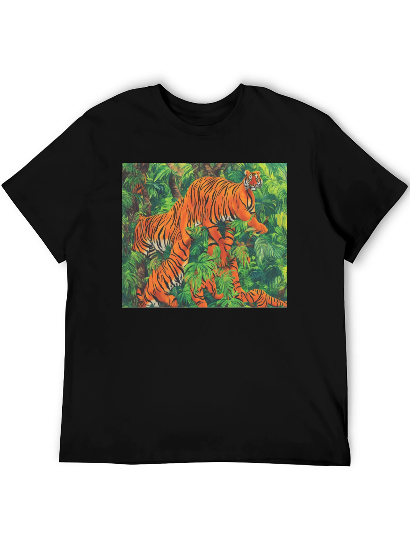 Tiger Jungle Graphic Tee - Unique Animal Print Shirt