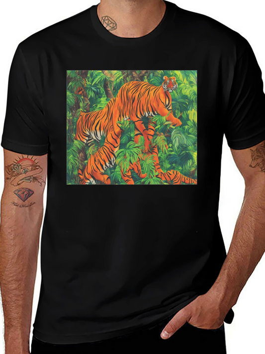 Tiger Jungle Graphic Tee - Unique Animal Print Shirt