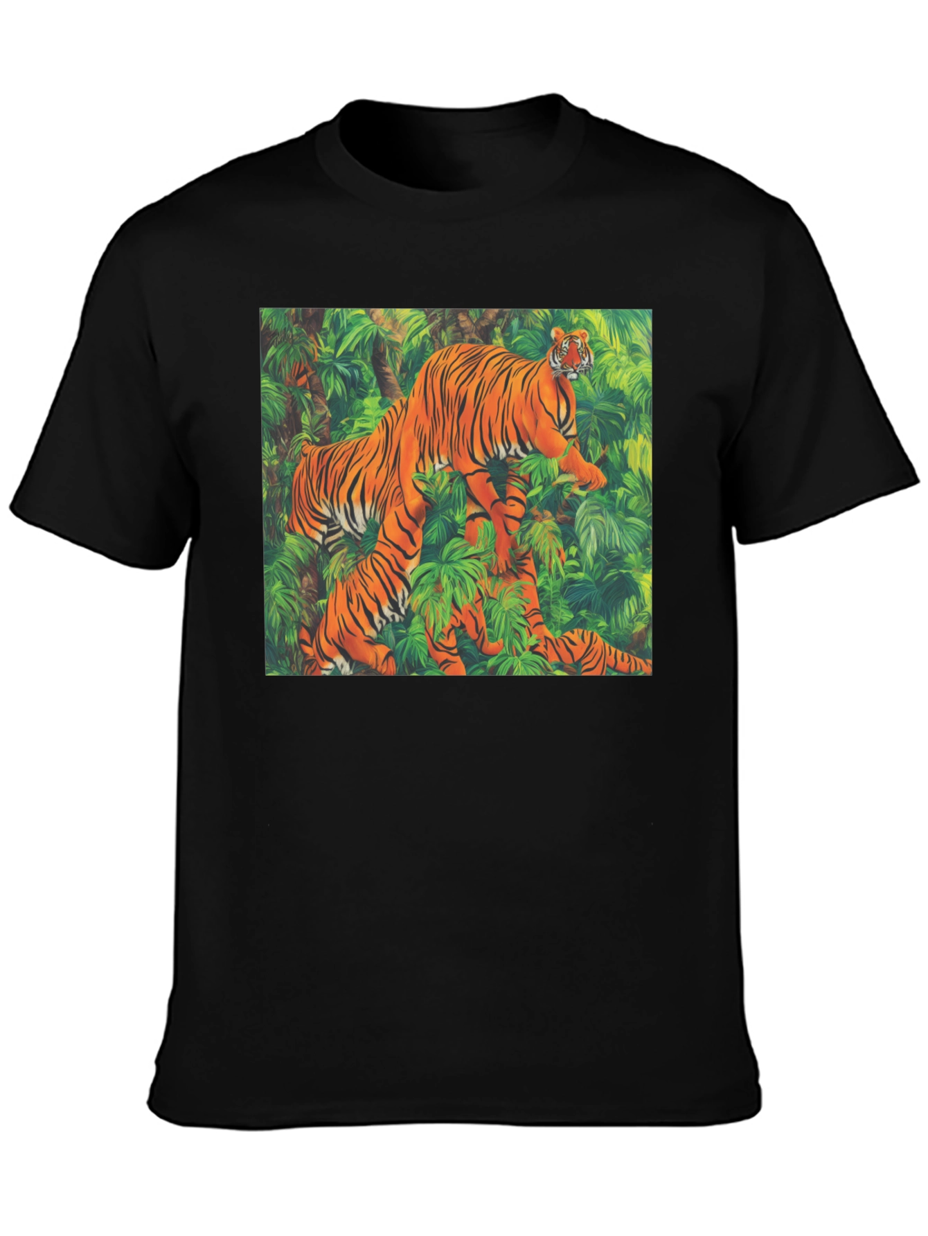 Tiger Jungle Graphic Tee - Unique Animal Print Shirt