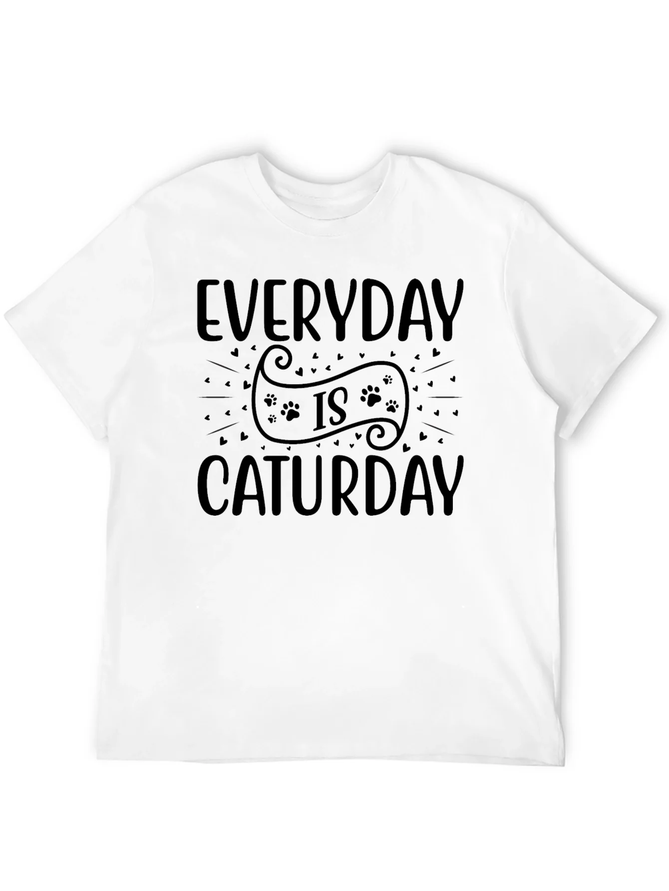 Everyday is Caturday Black Graphic Tee
