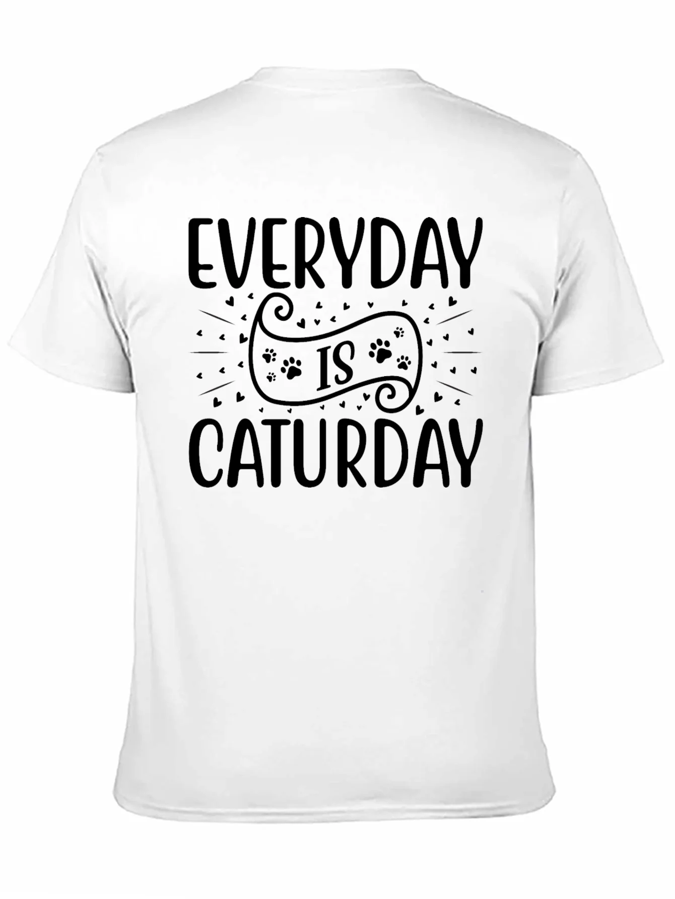 Everyday is Caturday Black Graphic Tee