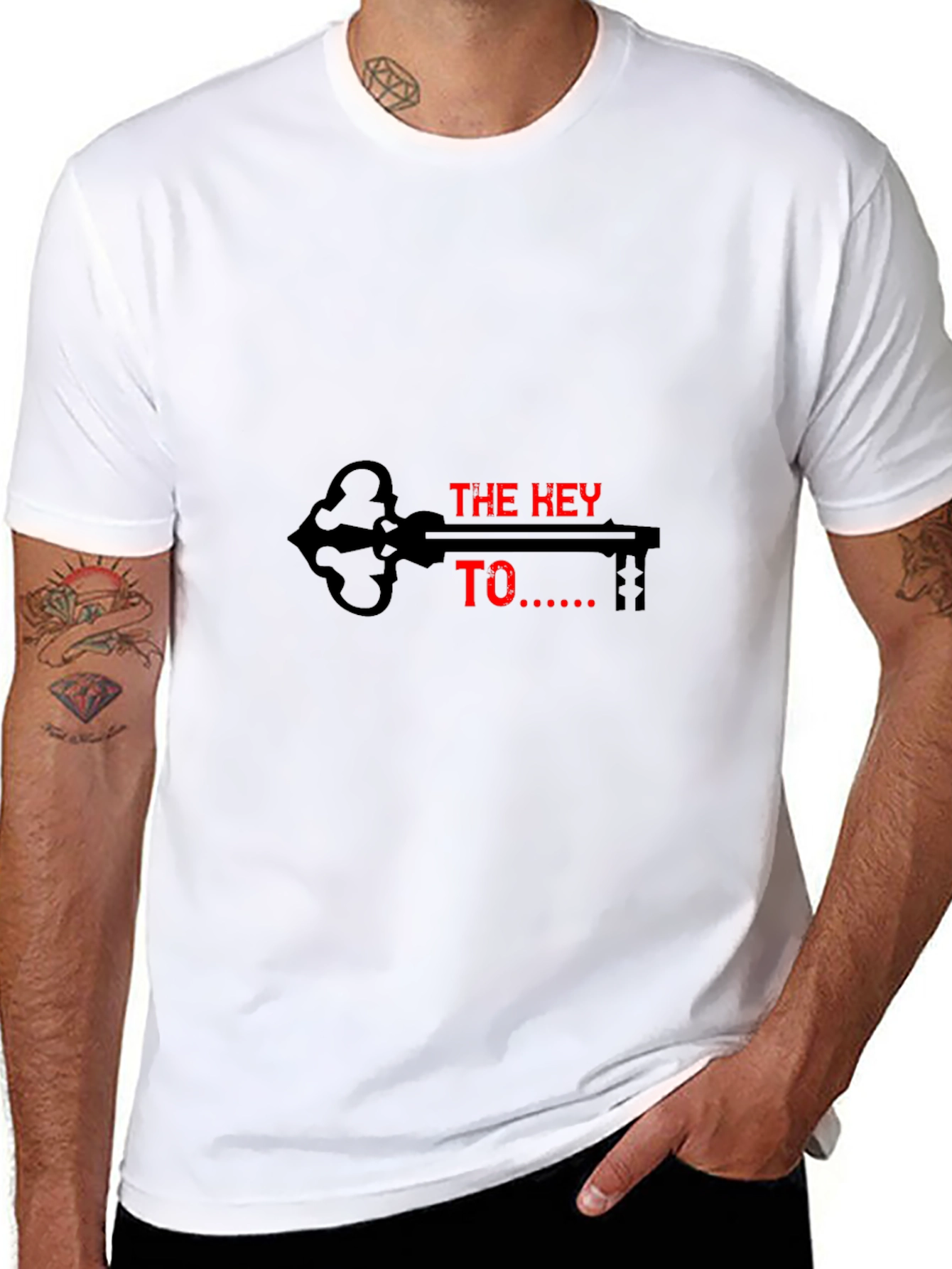 The Key To T-Shirt - Mens Black Graphic Tee