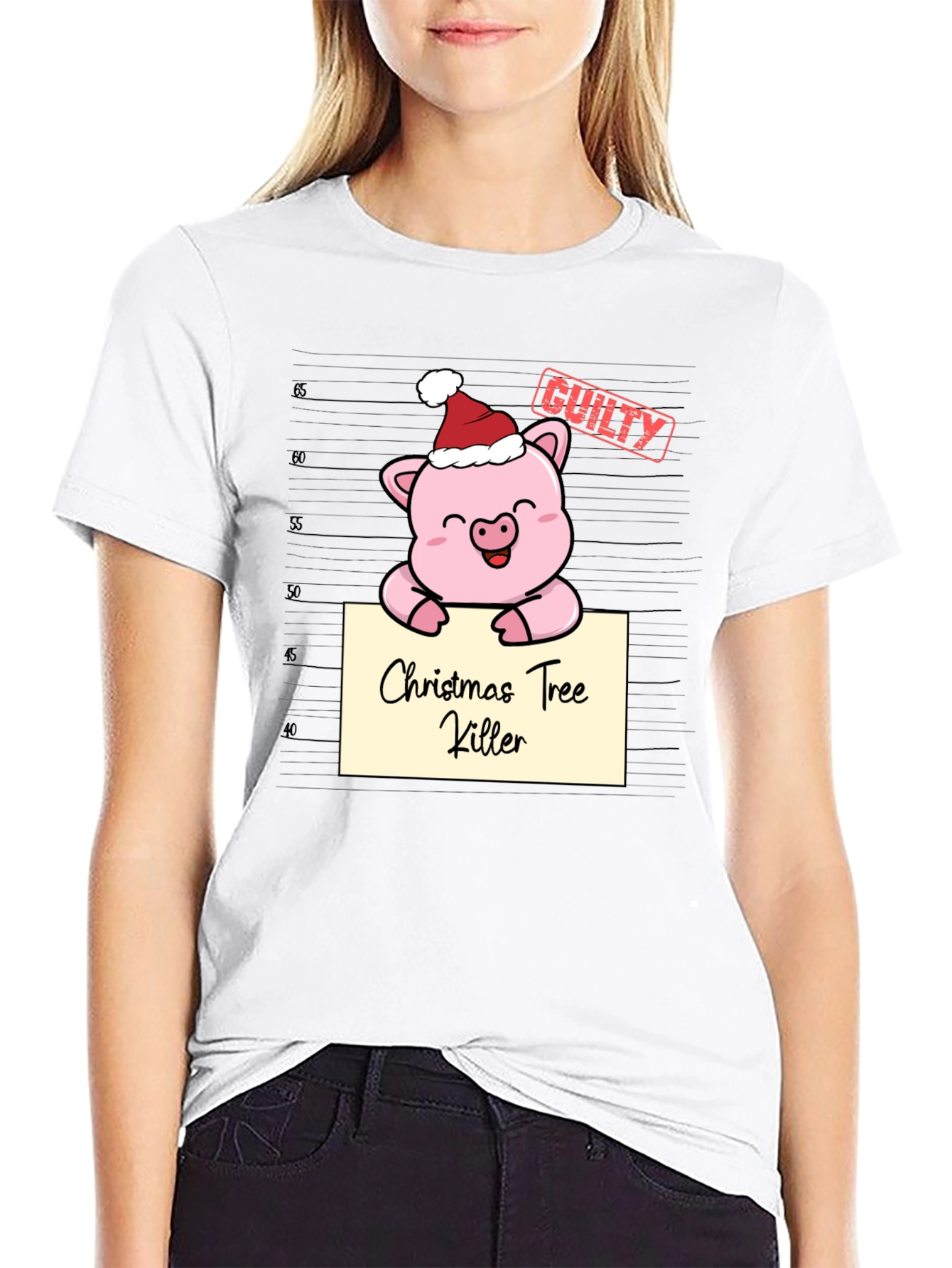 Christmas Tree Killer Pig T-Shirt