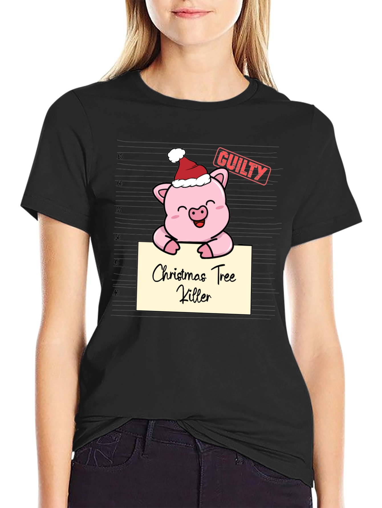 Christmas Tree Killer Pig T-Shirt
