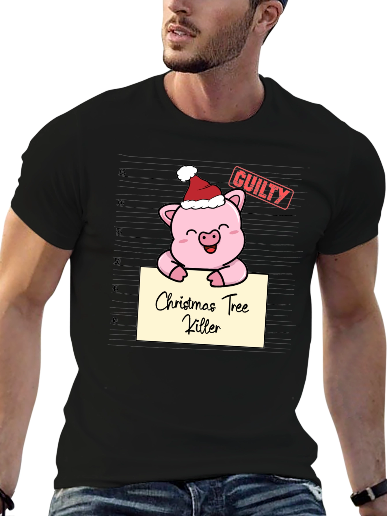 Christmas Tree Killer Pig T-Shirt
