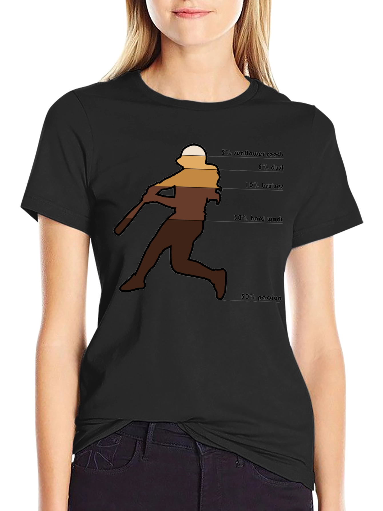 Baseball Batter T-Shirt: Hard Work & Passion