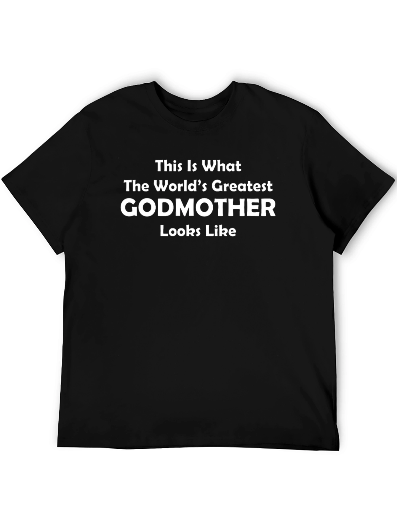 Worlds Greatest Godmother T-Shirt - Black