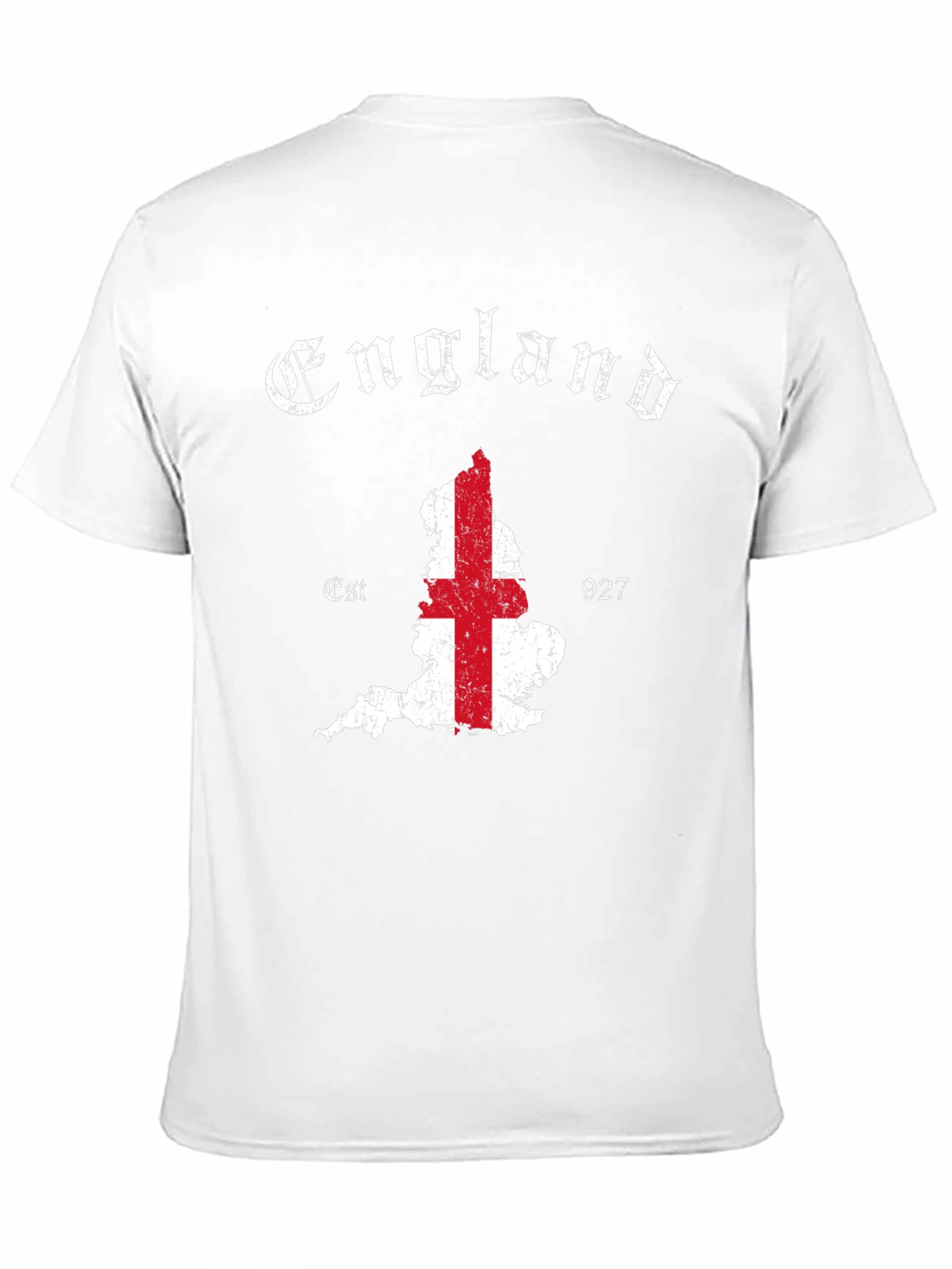 England Flag Graphic Tee - Black Cotton T-Shirt