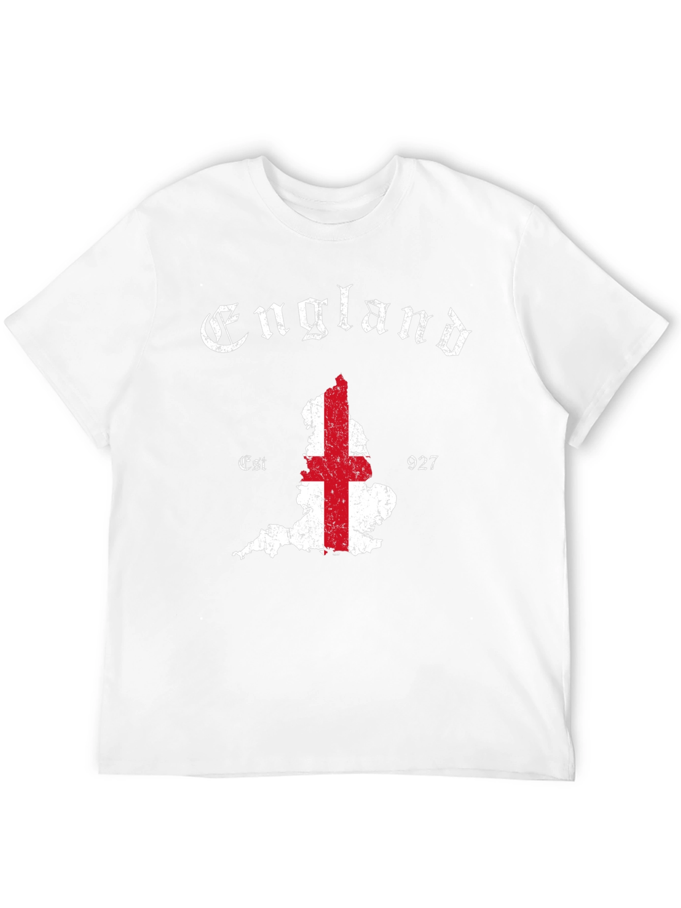 England Flag Graphic Tee - Black Cotton T-Shirt