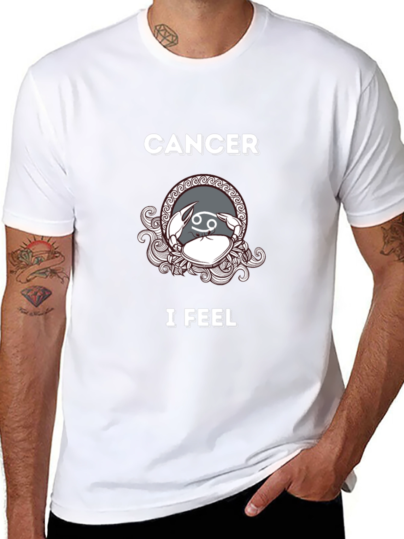 Cancer Zodiac T-Shirt - I Feel Design