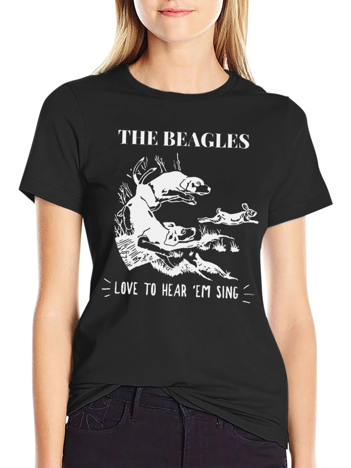 The Beagles Mens Graphic T-Shirt - Hear Em Sing!