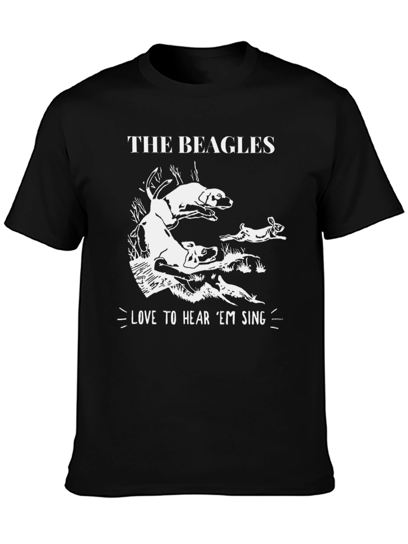 The Beagles Mens Graphic T-Shirt - Hear Em Sing!