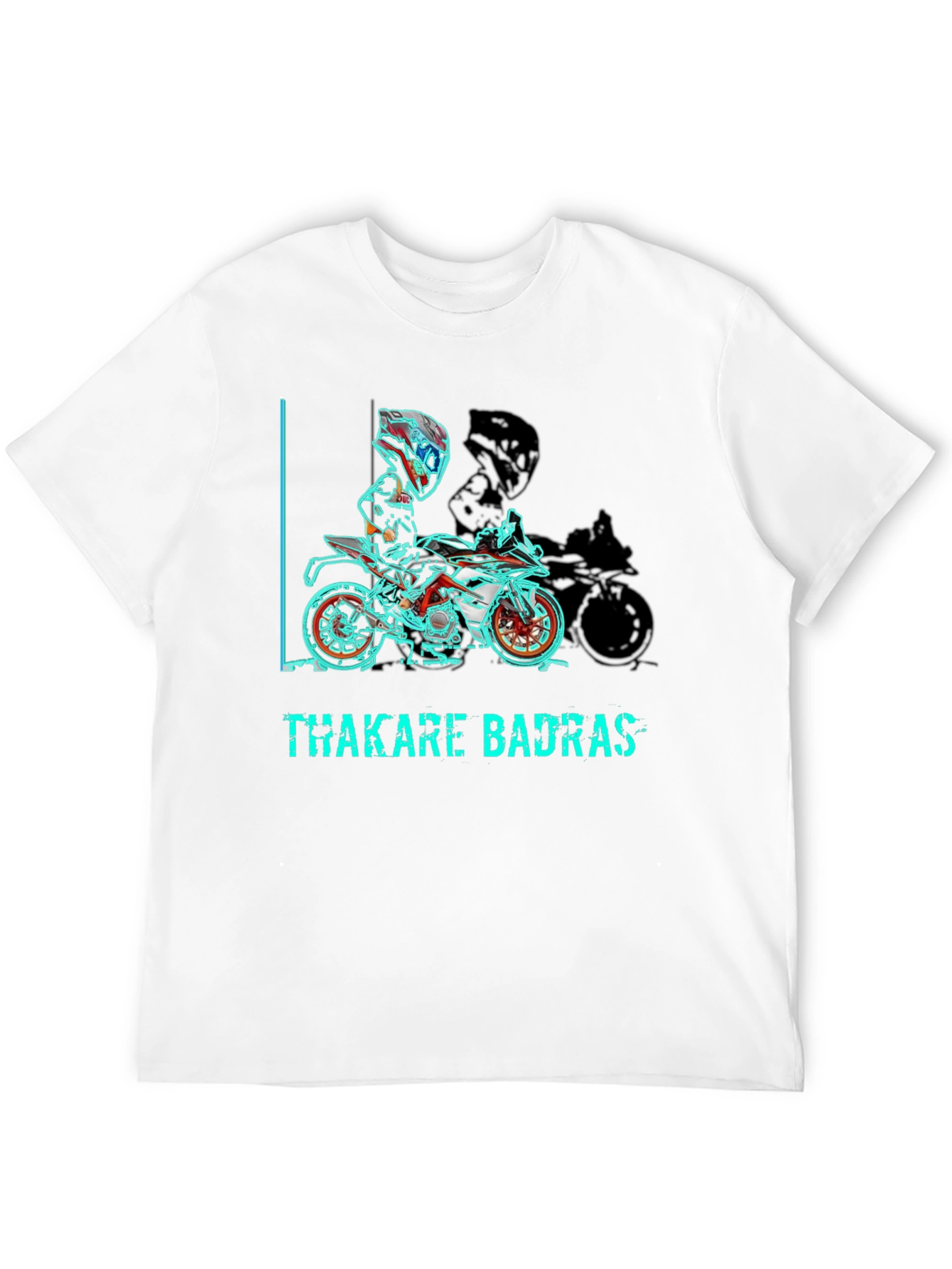 Thakare Badras Graphic Tee - Motorcycle Design