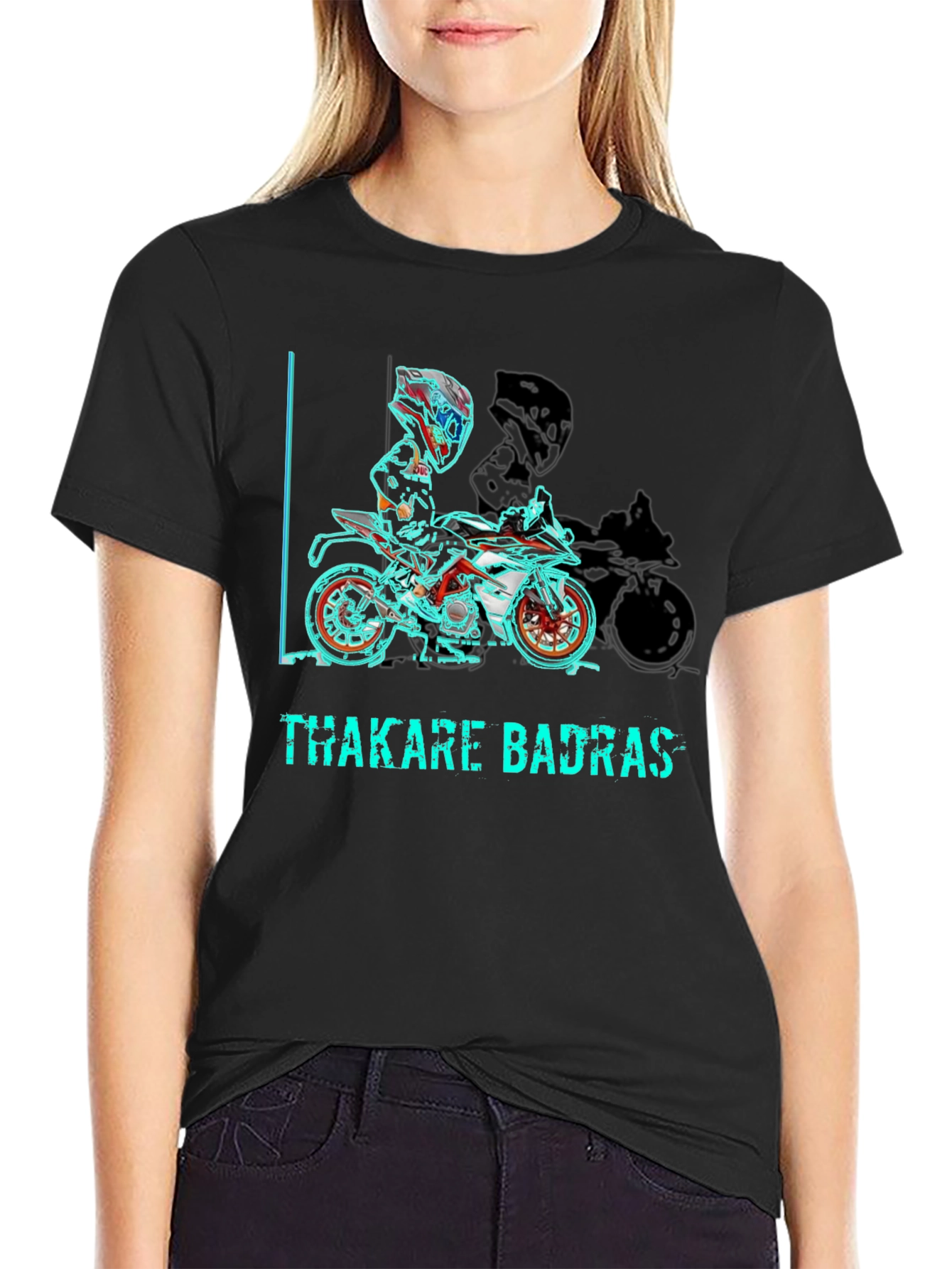 Thakare Badras Graphic Tee - Motorcycle Design