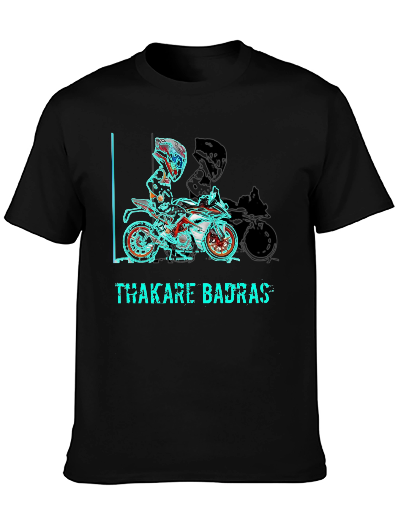 Thakare Badras Graphic Tee - Motorcycle Design