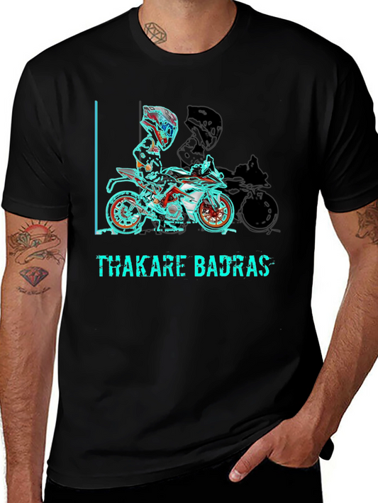 Thakare Badras Graphic Tee - Motorcycle Design