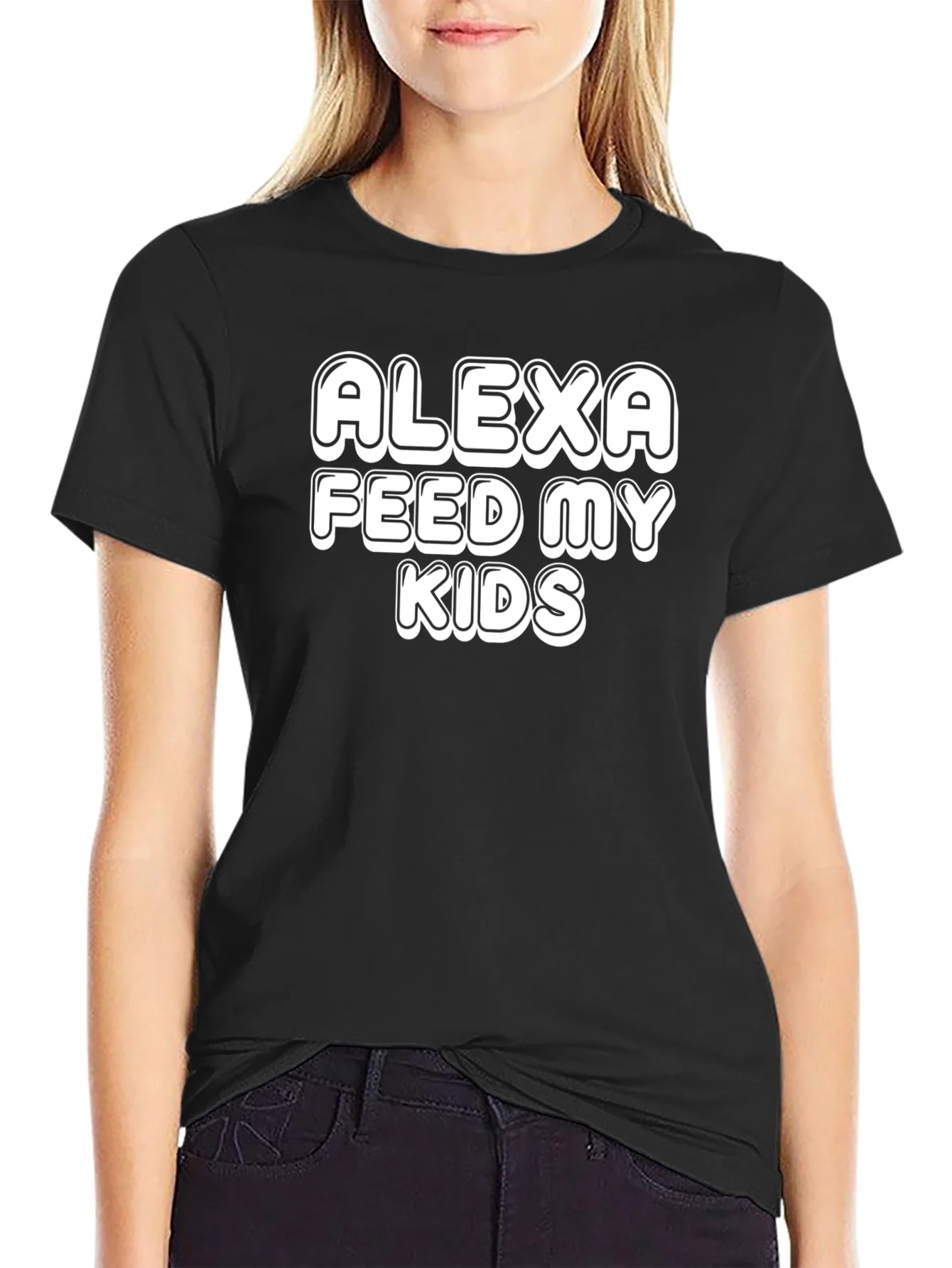 Alexa Feed My Kids T-Shirt - Humorous Parenting Tee