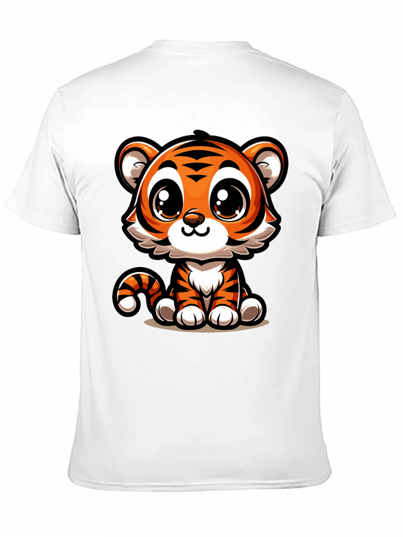 Cute Cartoon Tiger Graphic T-Shirt