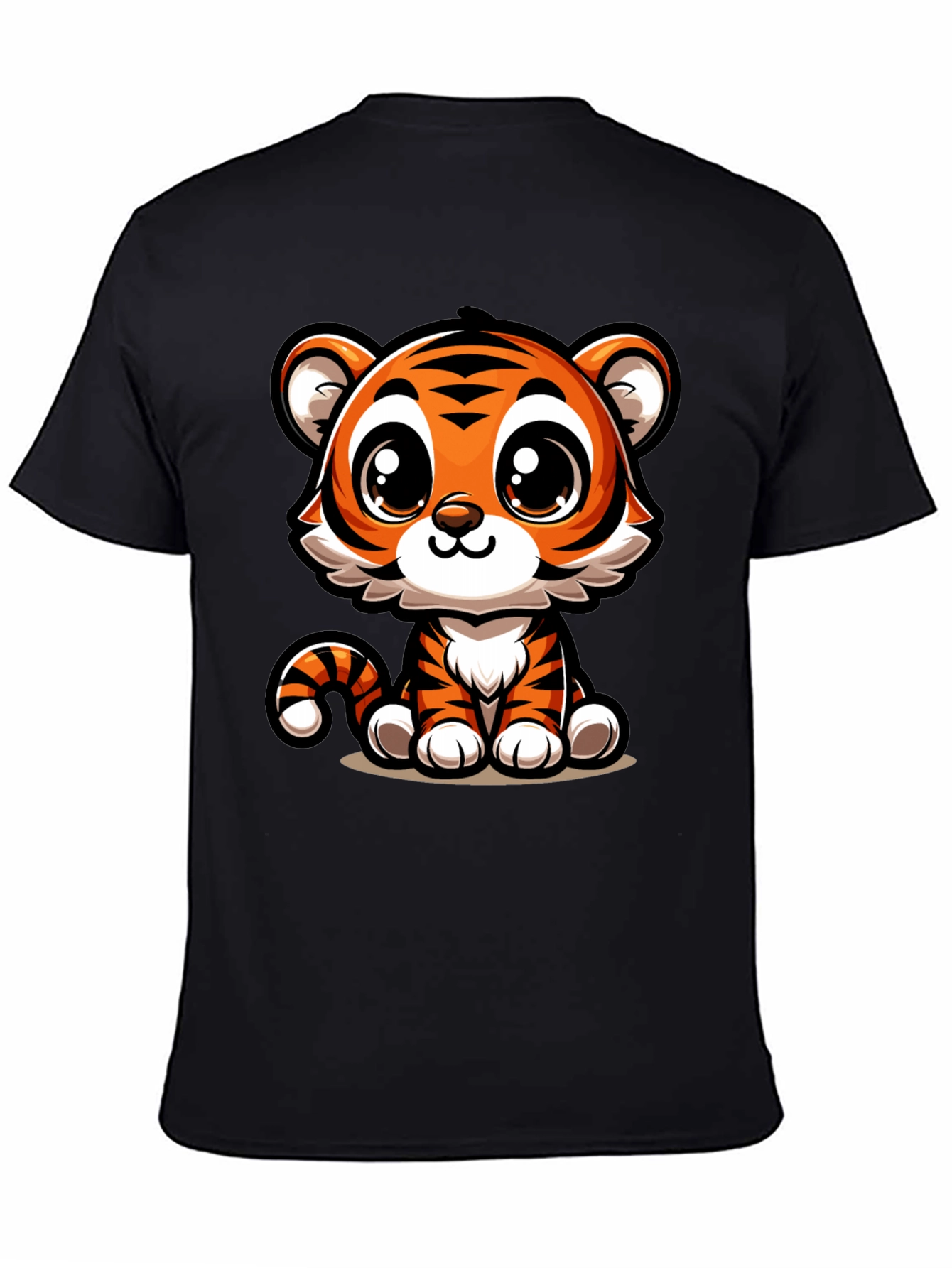 Cute Cartoon Tiger Graphic T-Shirt