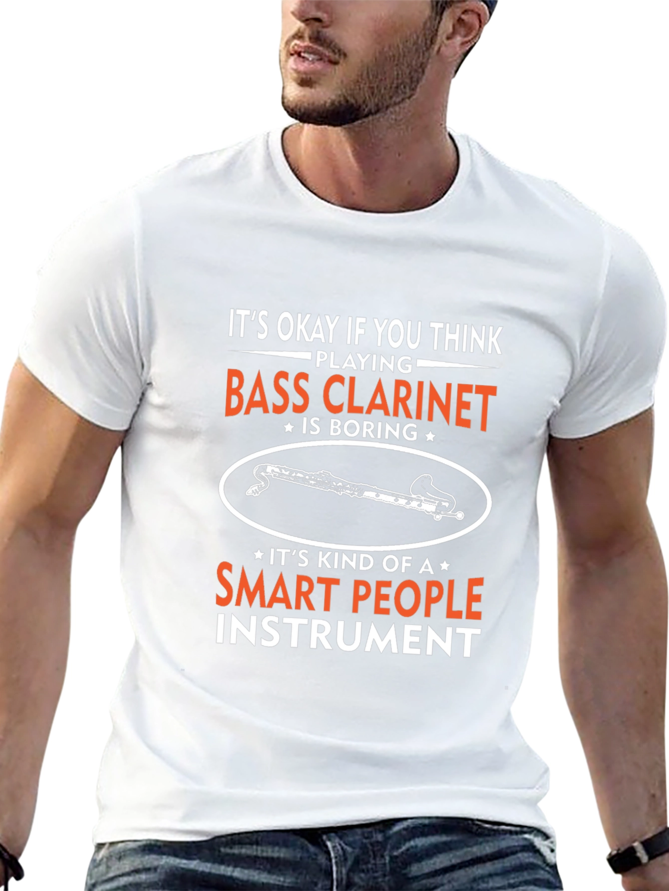 Bass Clarinet T-Shirt - Smart People Instrument Tee