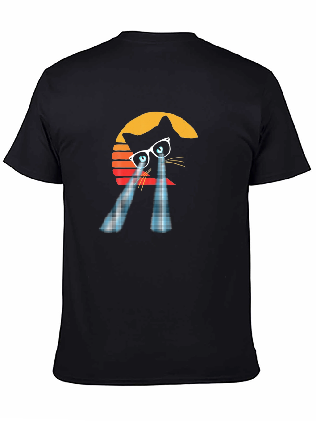 Retro Cat Laser Eye Graphic Tee