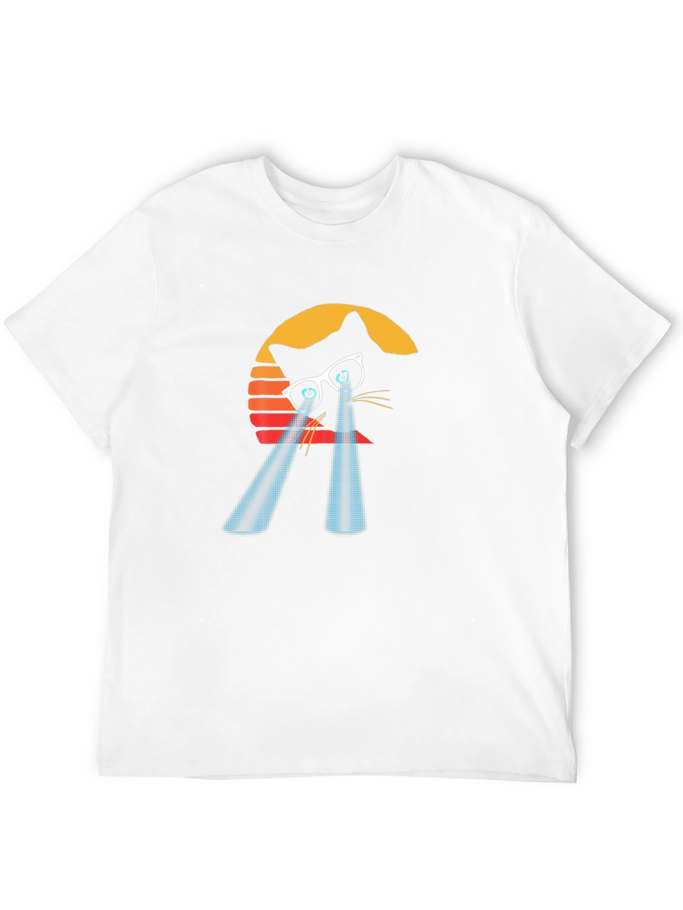 Retro Cat Laser Eye Graphic Tee