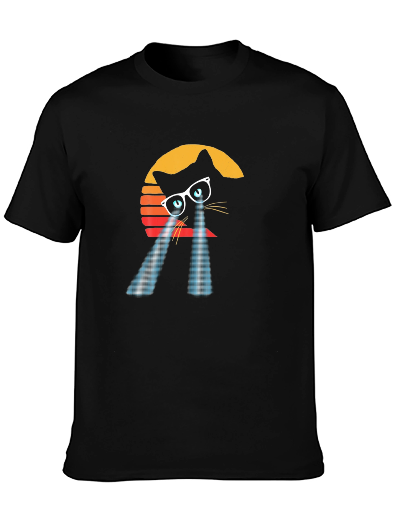 Retro Cat Laser Eye Graphic Tee