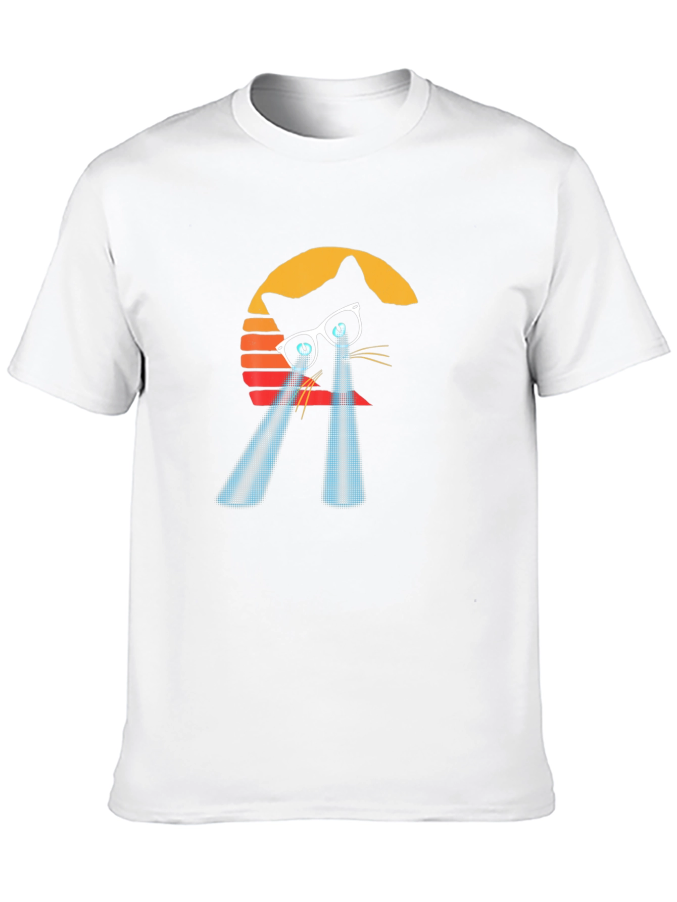 Retro Cat Laser Eye Graphic Tee