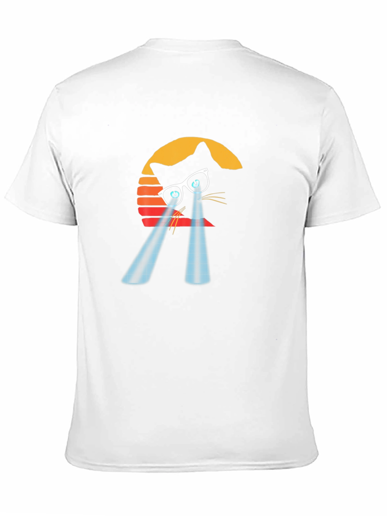Retro Cat Laser Eye Graphic Tee