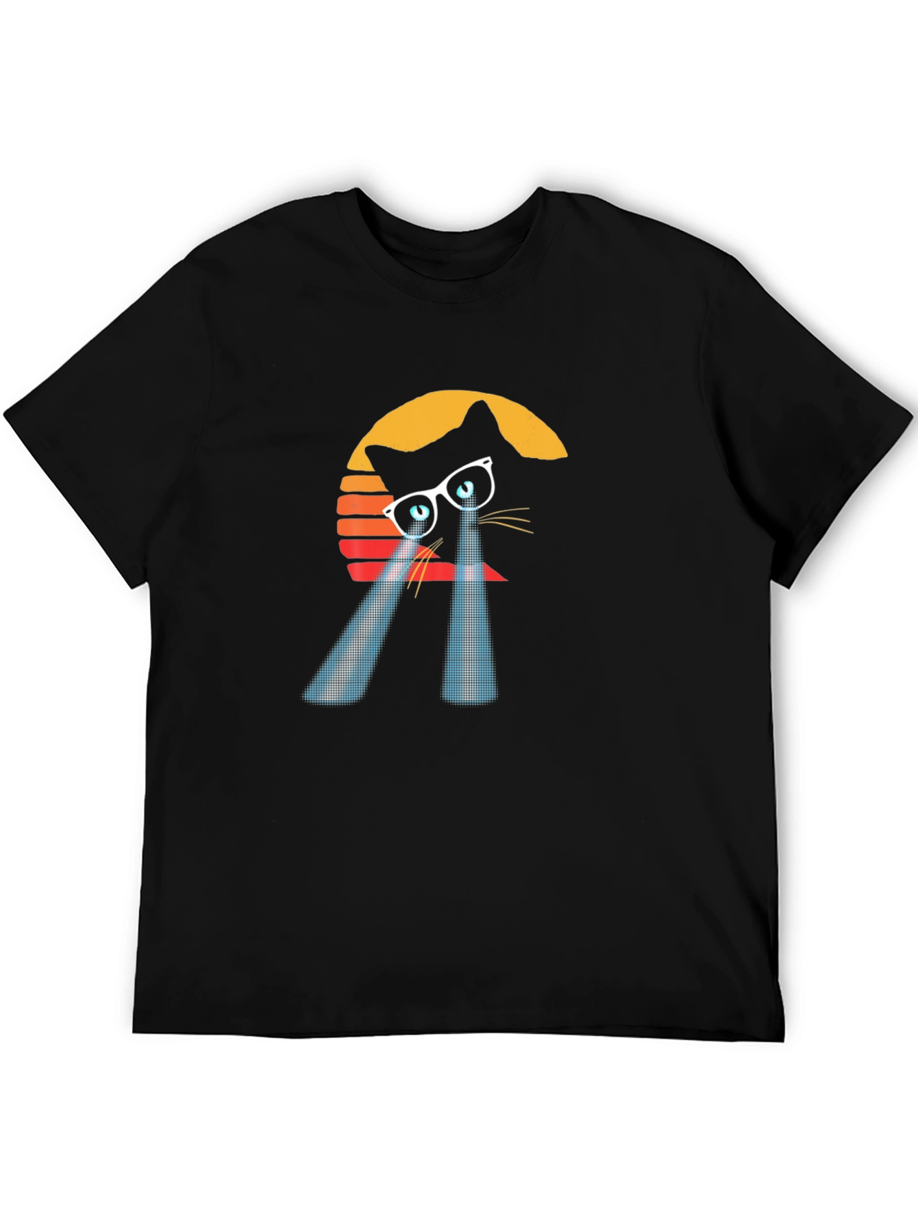 Retro Cat Laser Eye Graphic Tee