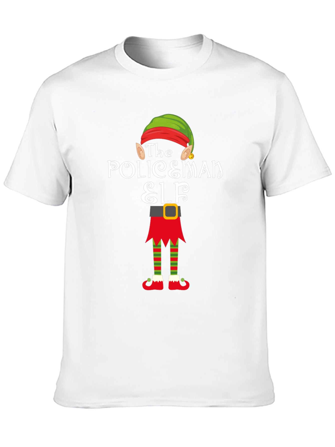 The Policeman Elf Christmas Holiday T-Shirt