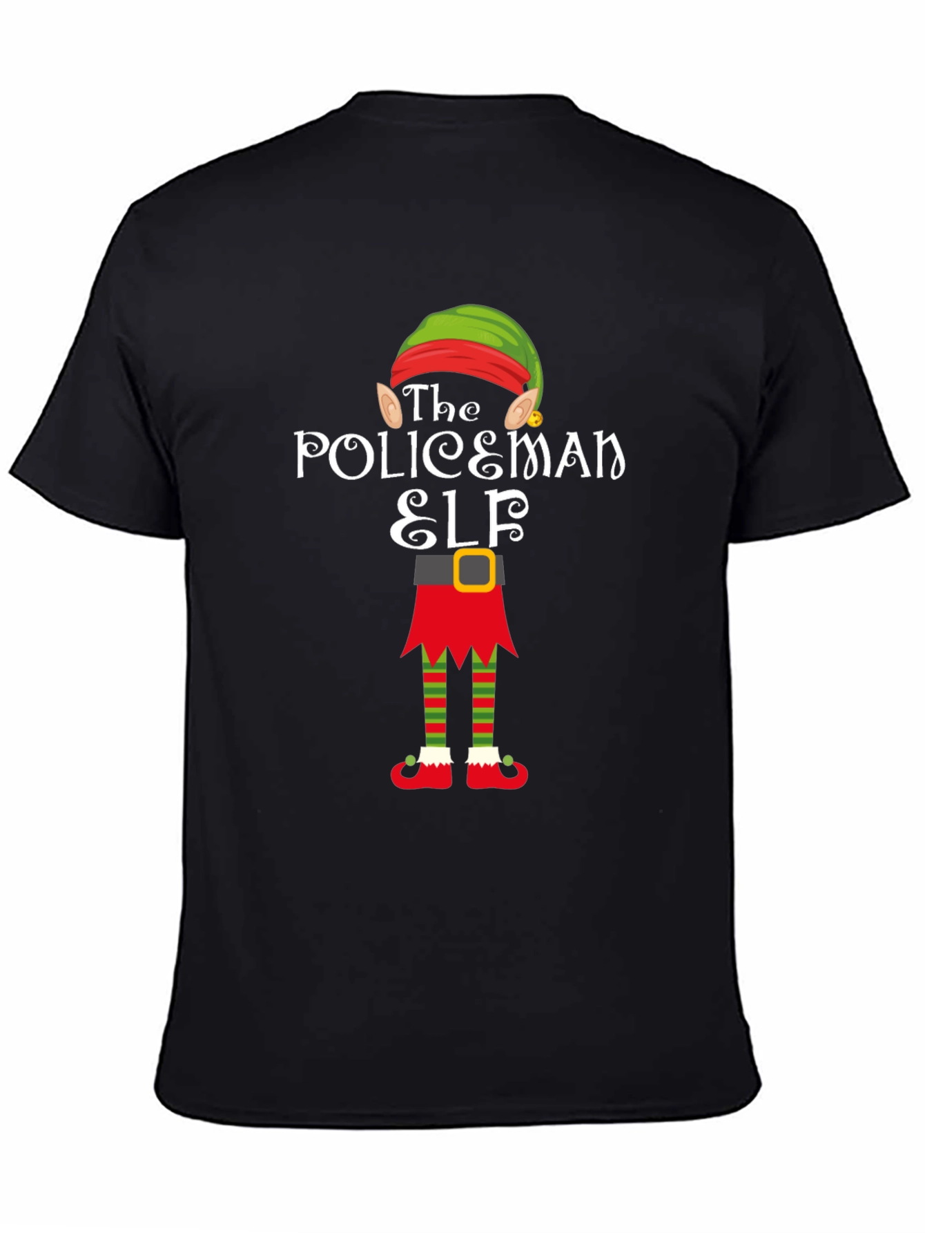 The Policeman Elf Christmas Holiday T-Shirt