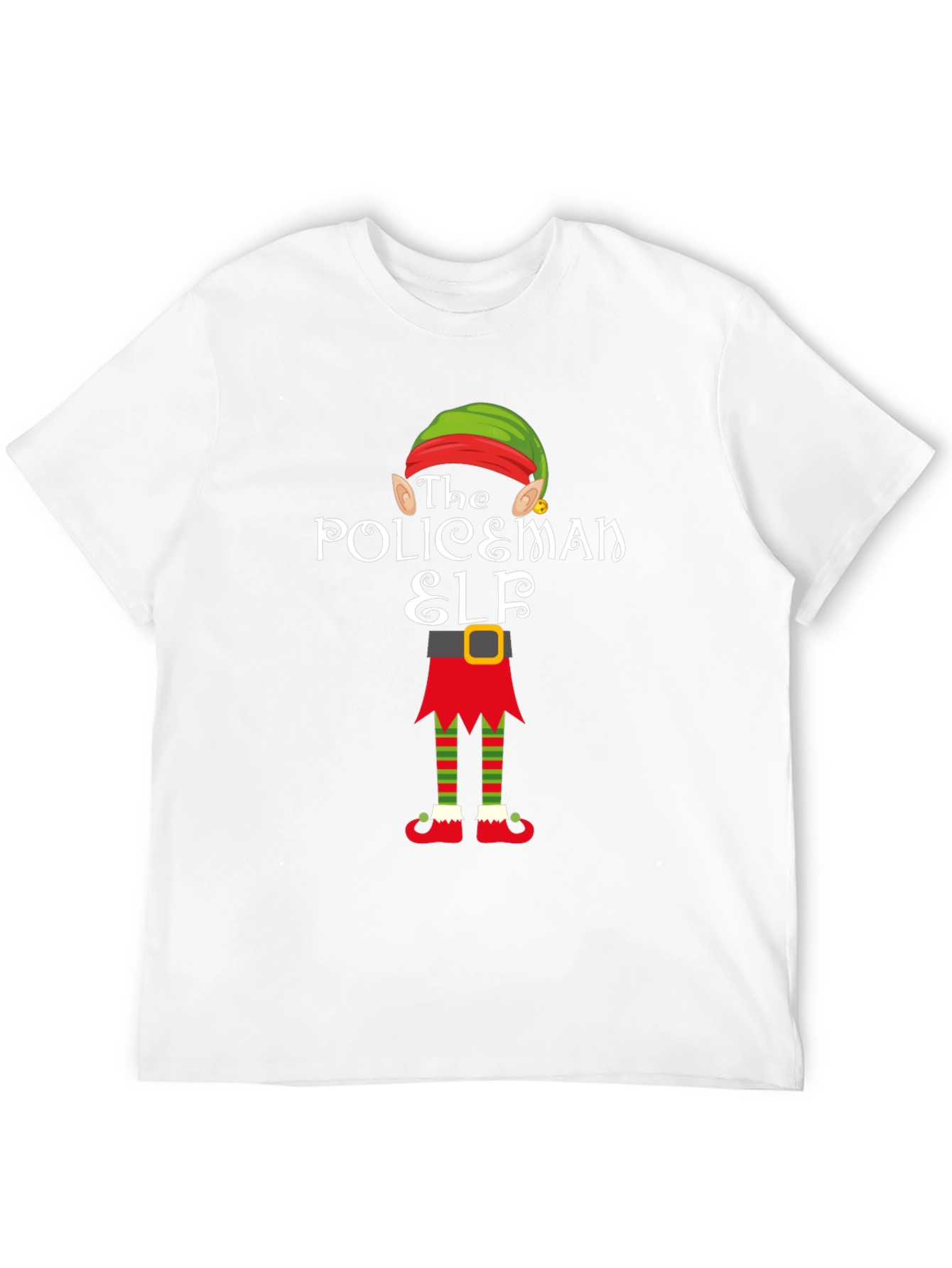 The Policeman Elf Christmas Holiday T-Shirt