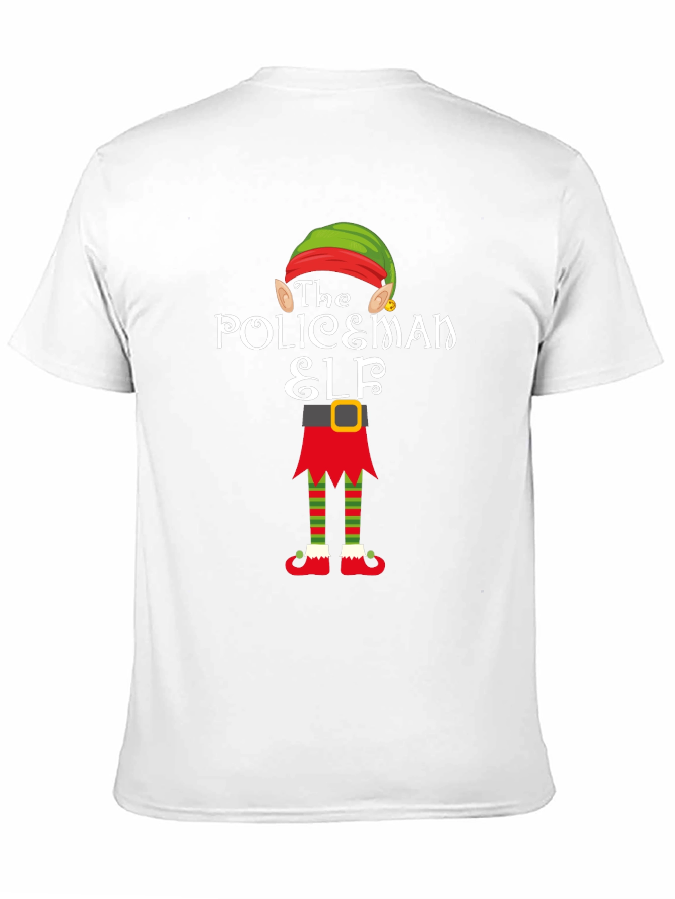 The Policeman Elf Christmas Holiday T-Shirt