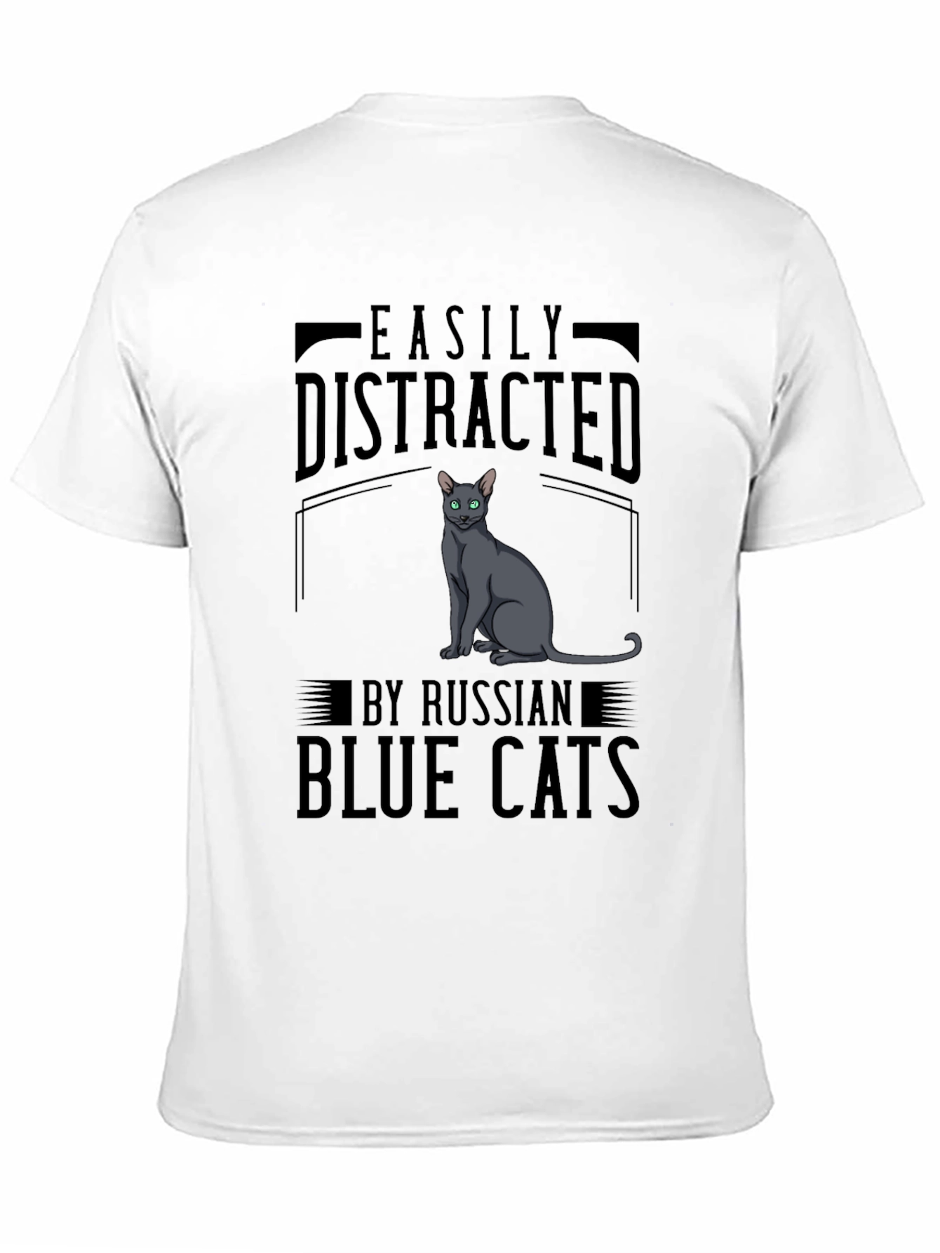 Easily Distracted by Russian Blue Cats T-Shirt