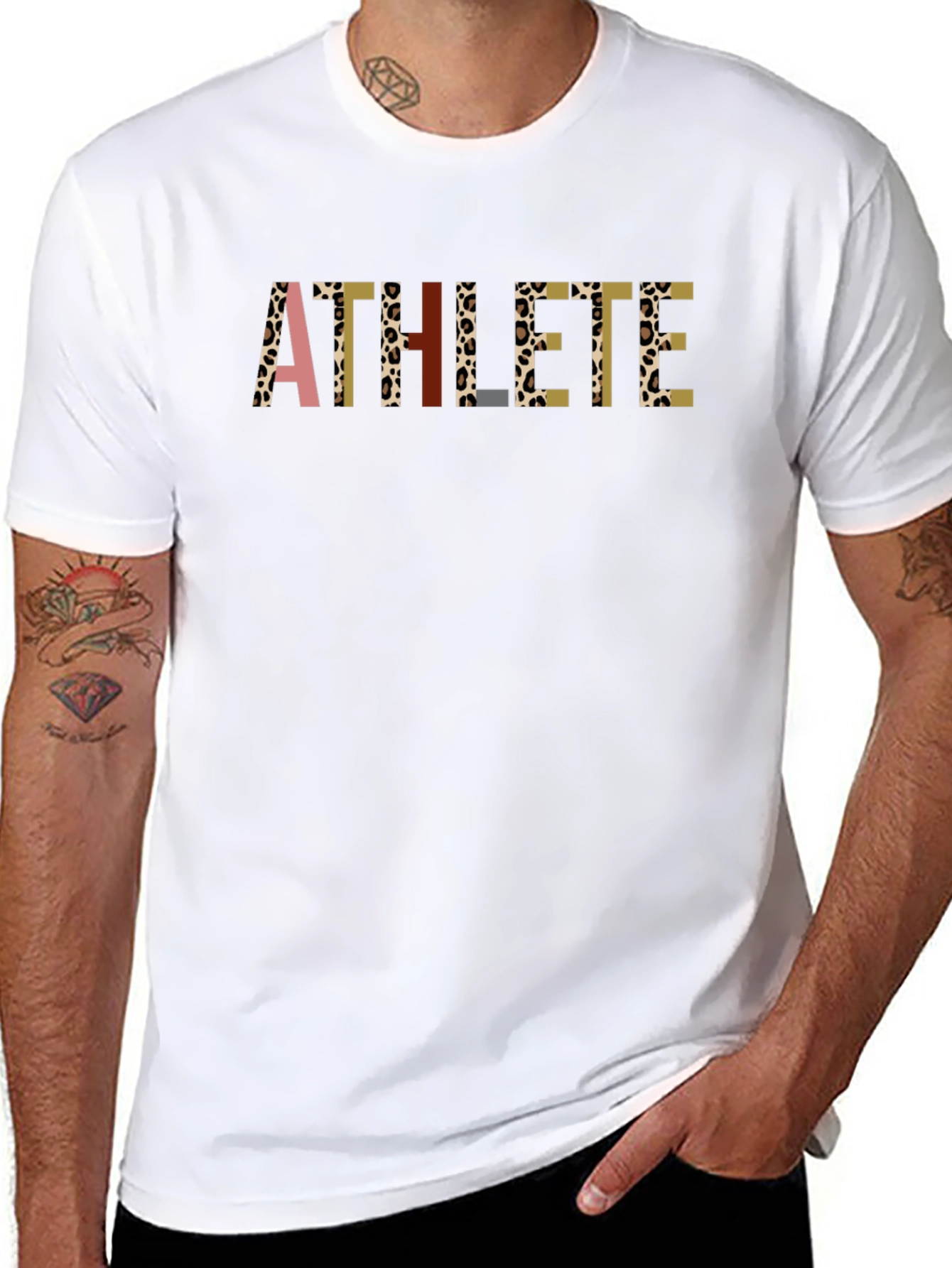 Athlete Graphic Tee - Stylish Black T-Shirt