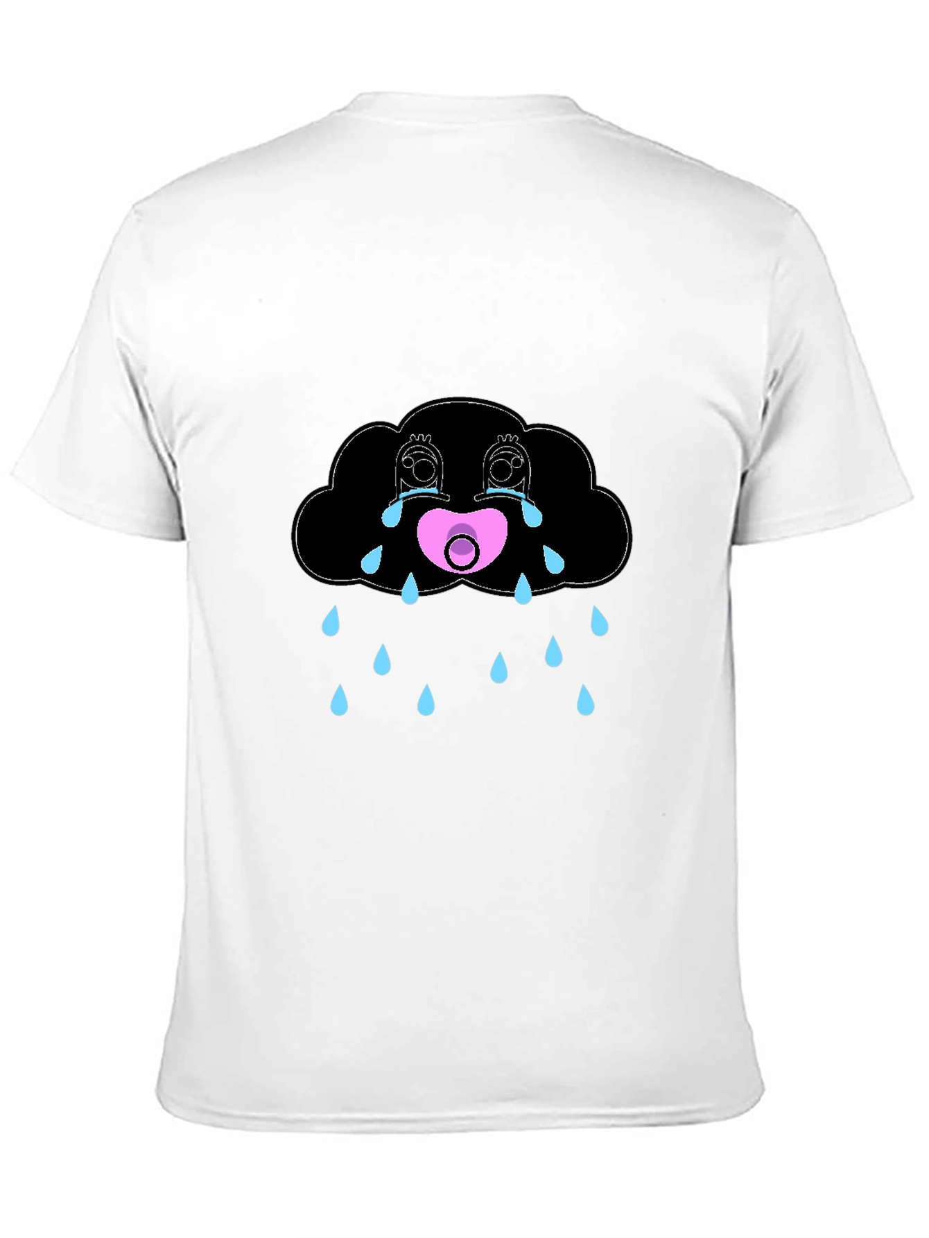 Sad Cloud Graphic Tee - Black Comfort Fit