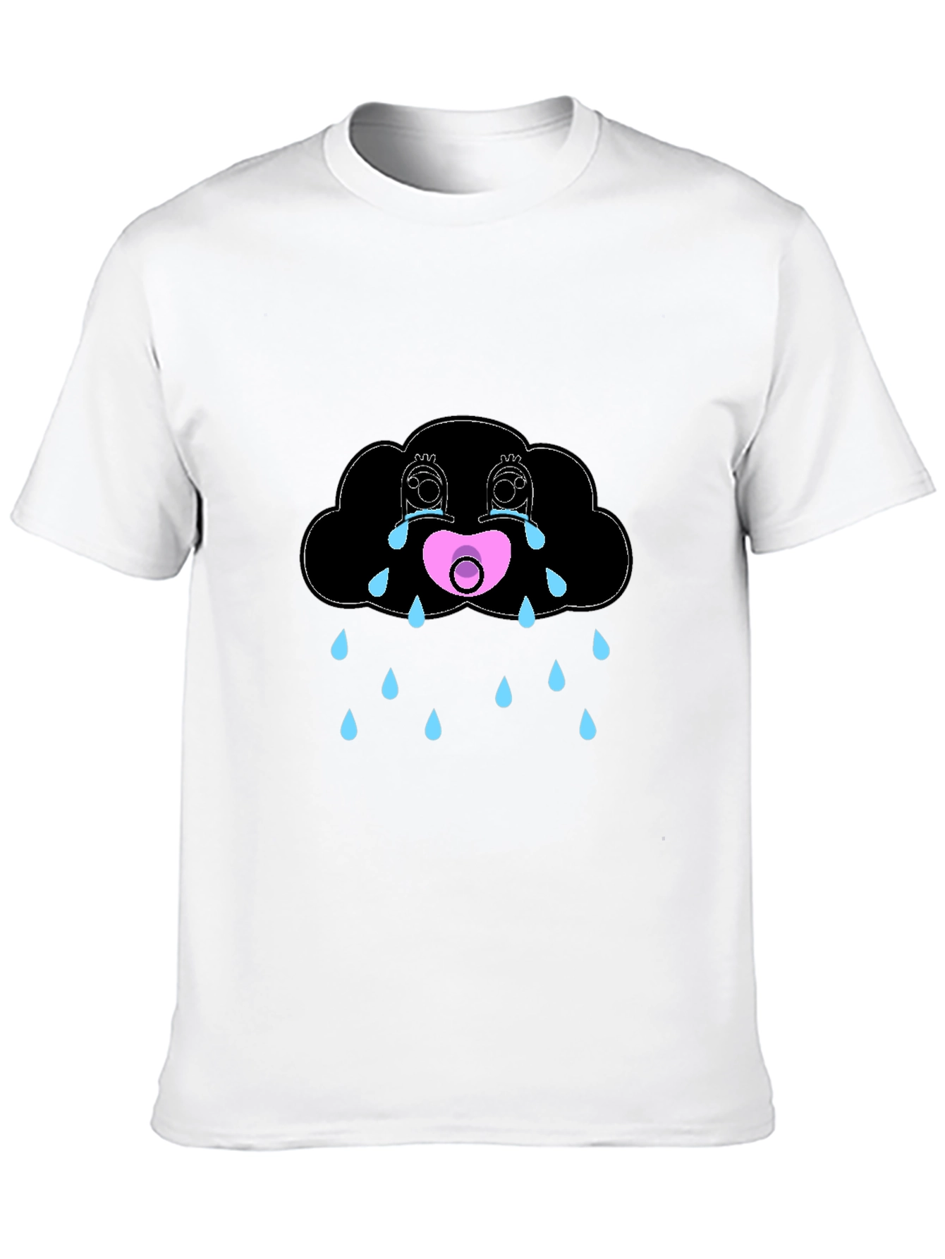 Sad Cloud Graphic Tee - Black Comfort Fit