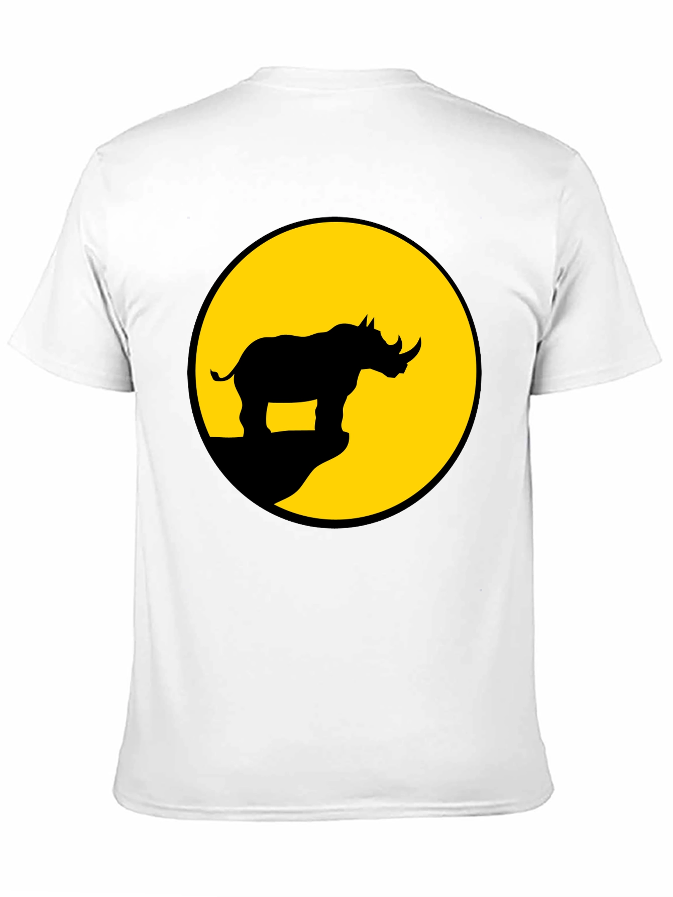Rhino Silhouette Graphic Tee - Mens Black T-Shirt