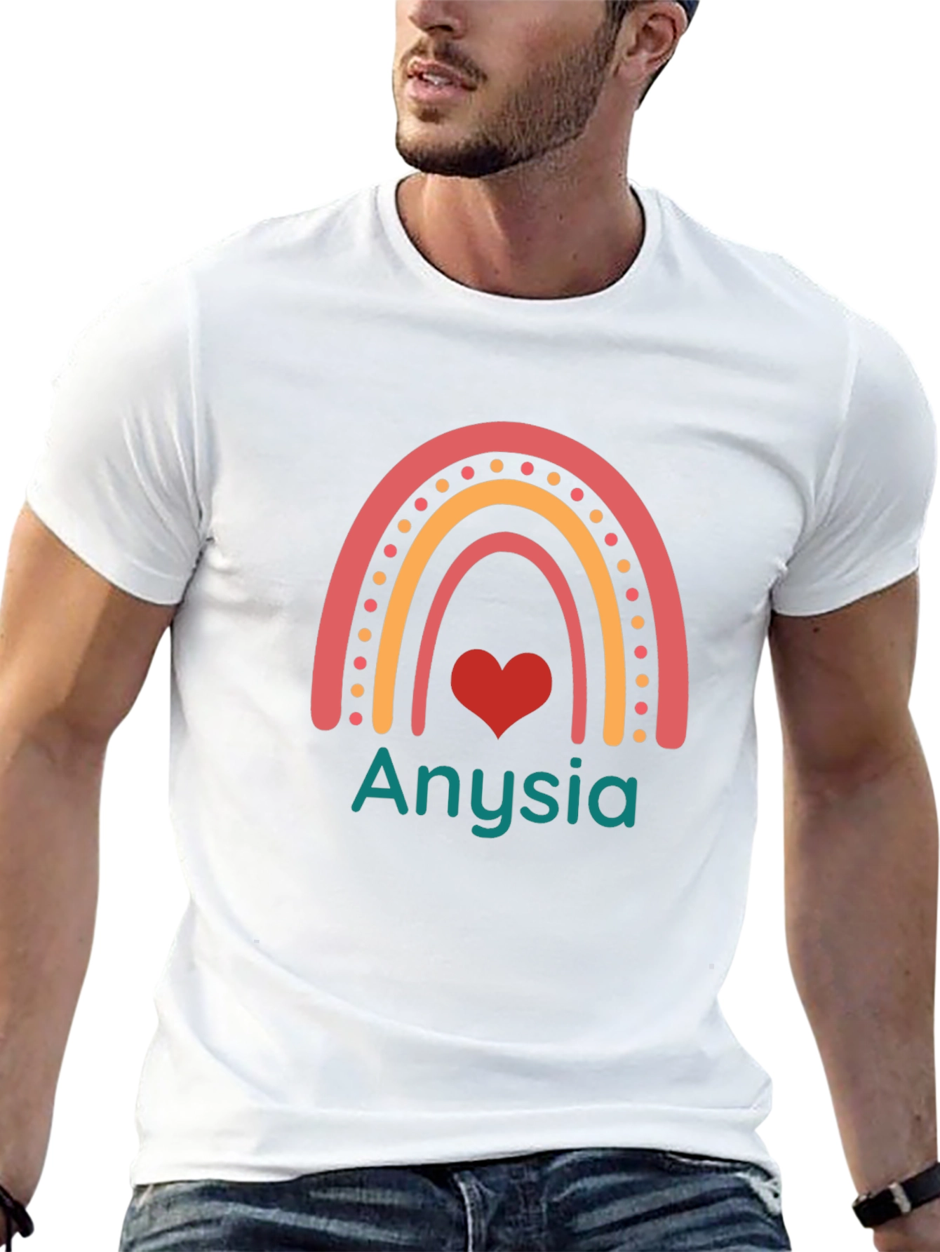 Anysia Rainbow Heart T-Shirt