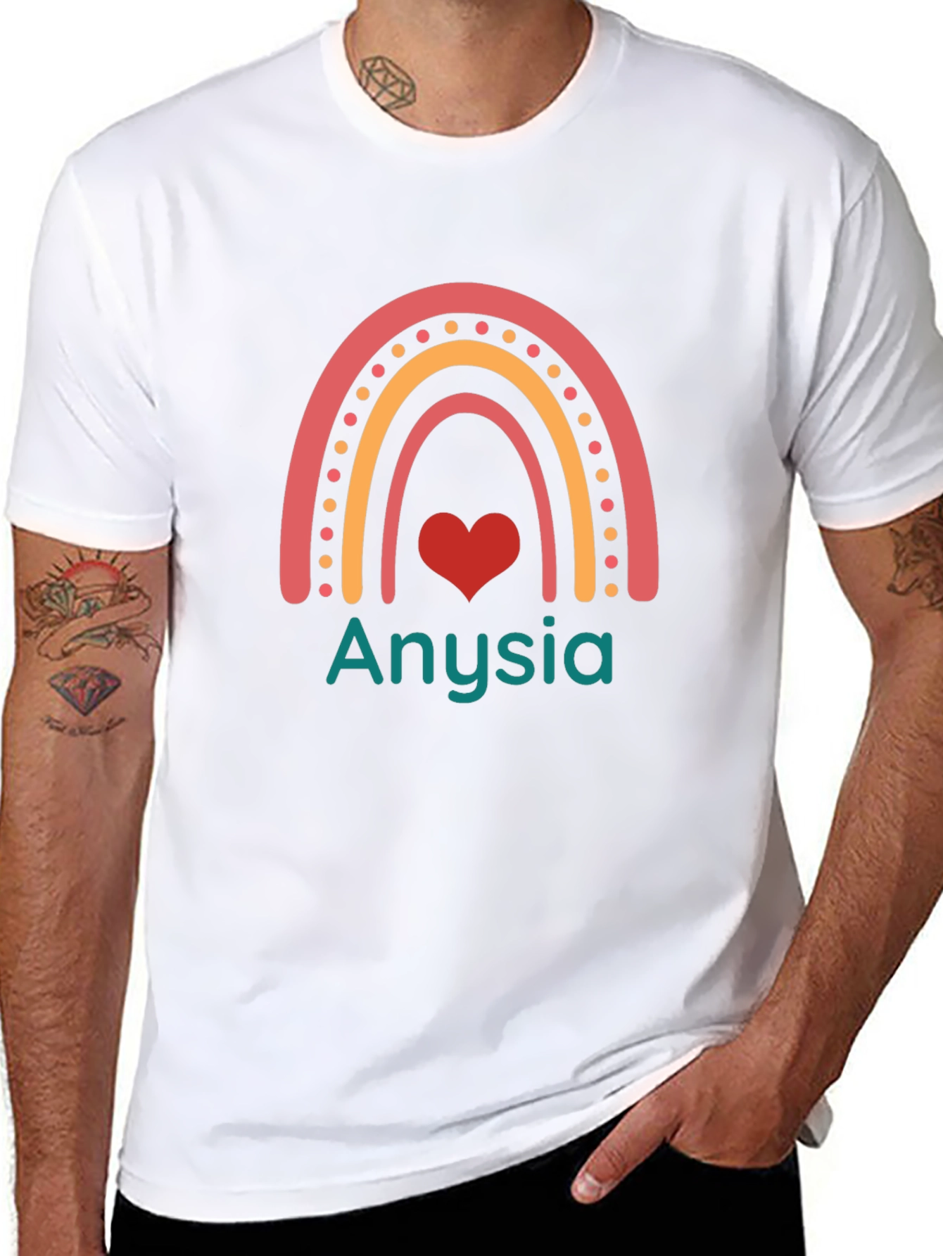 Anysia Rainbow Heart T-Shirt