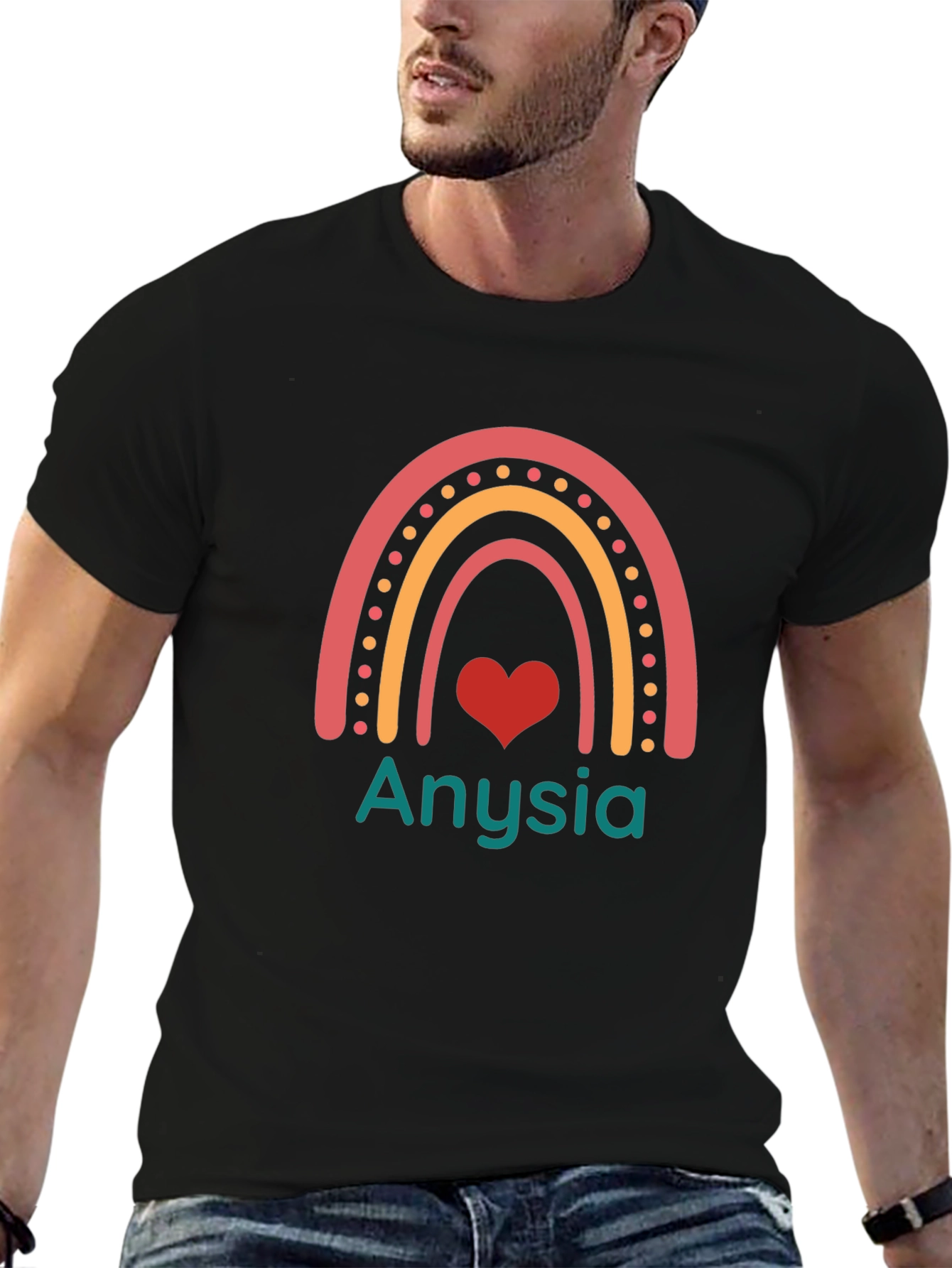 Anysia Rainbow Heart T-Shirt