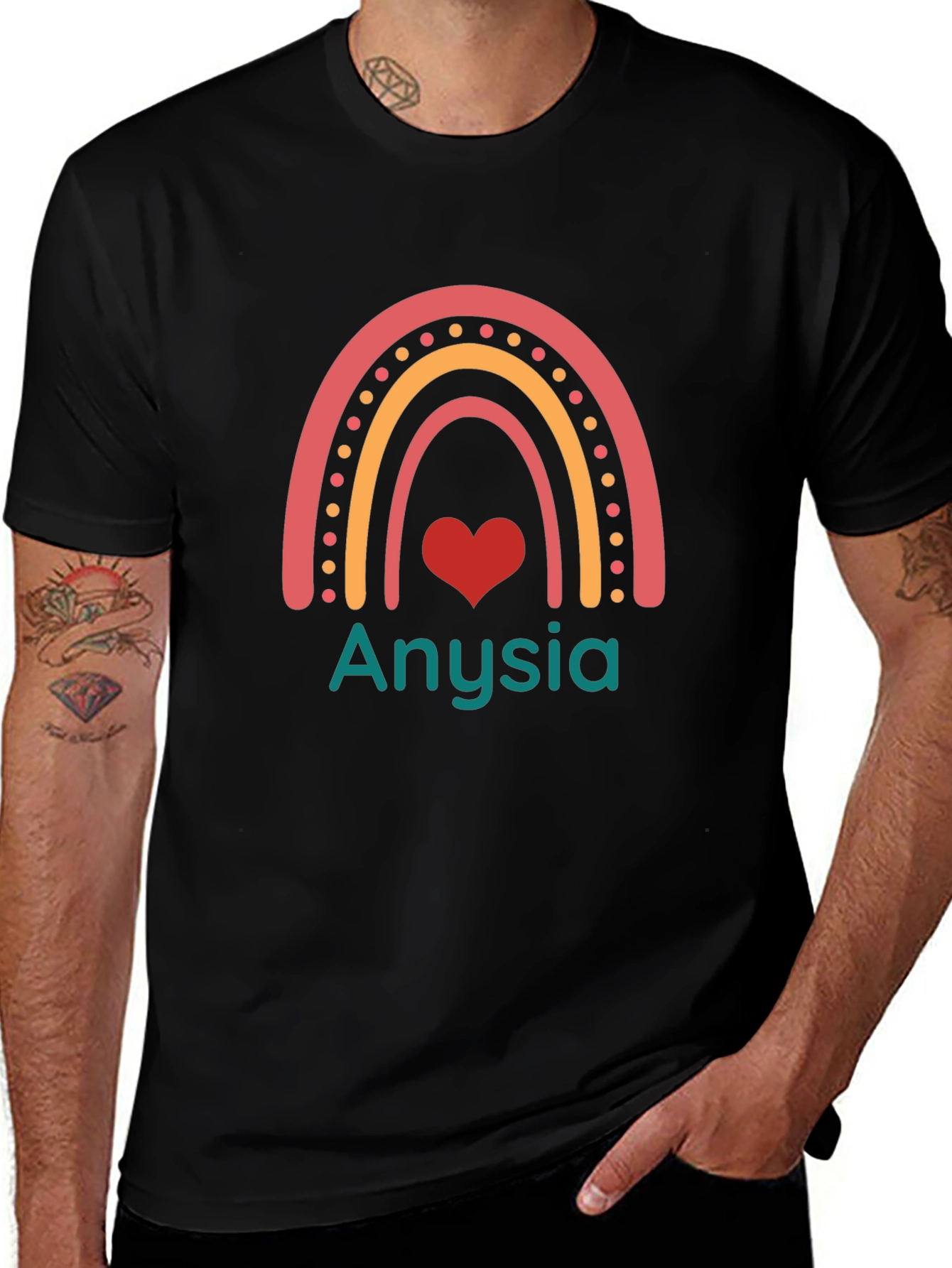 Anysia Rainbow Heart T-Shirt