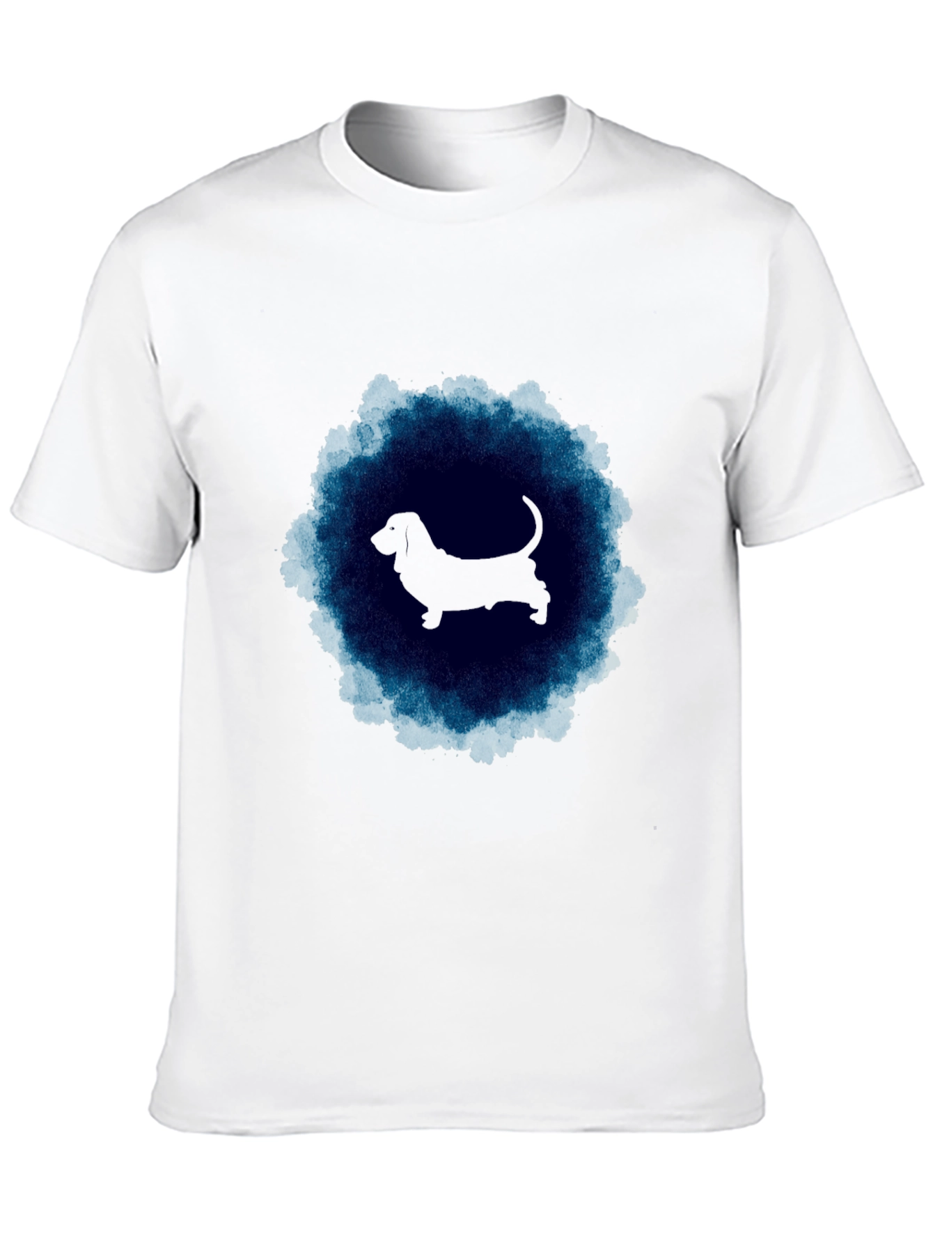 Dog Silhouette Graphic T-Shirt - Modern Style