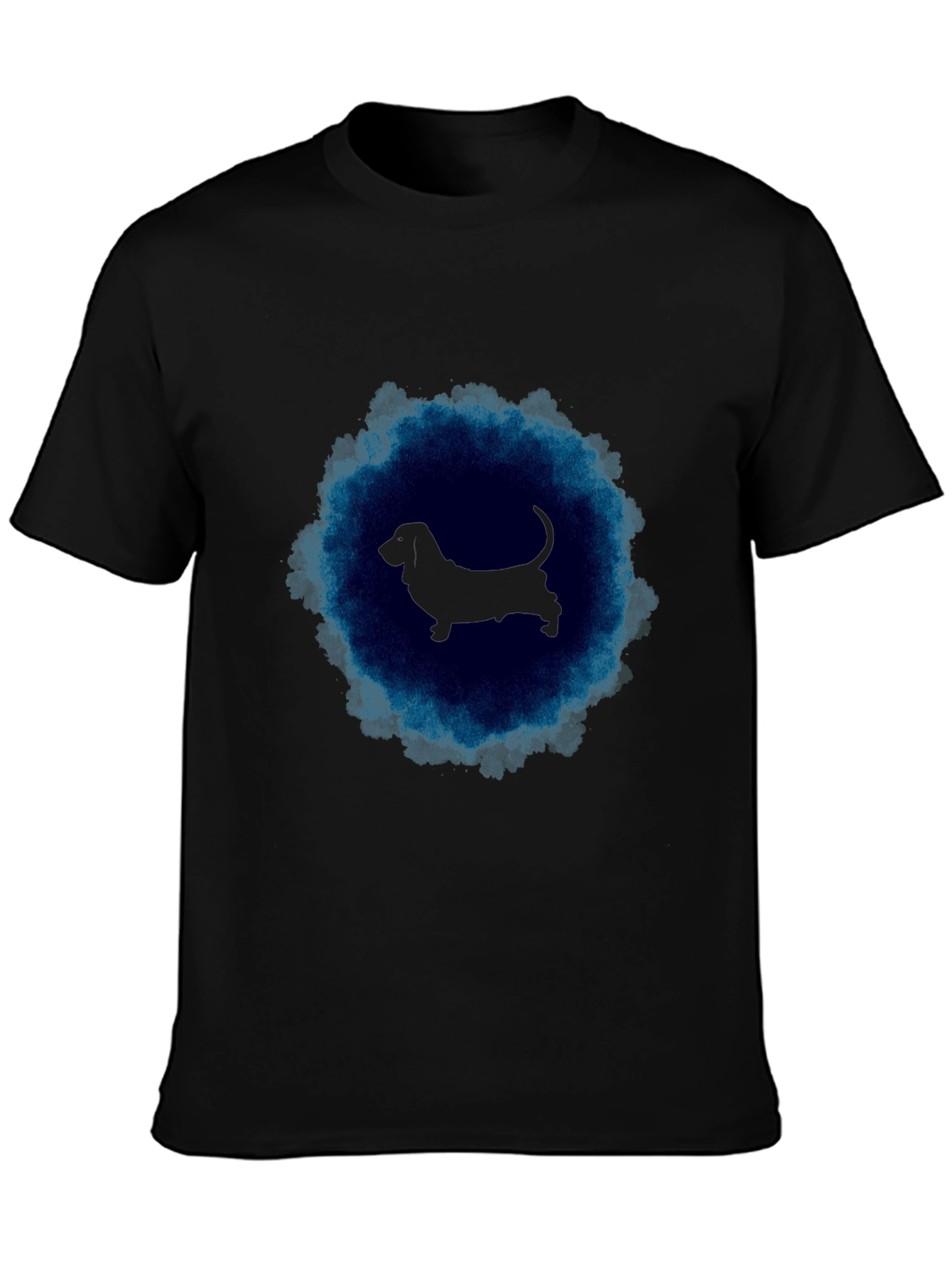 Dog Silhouette Graphic T-Shirt - Modern Style