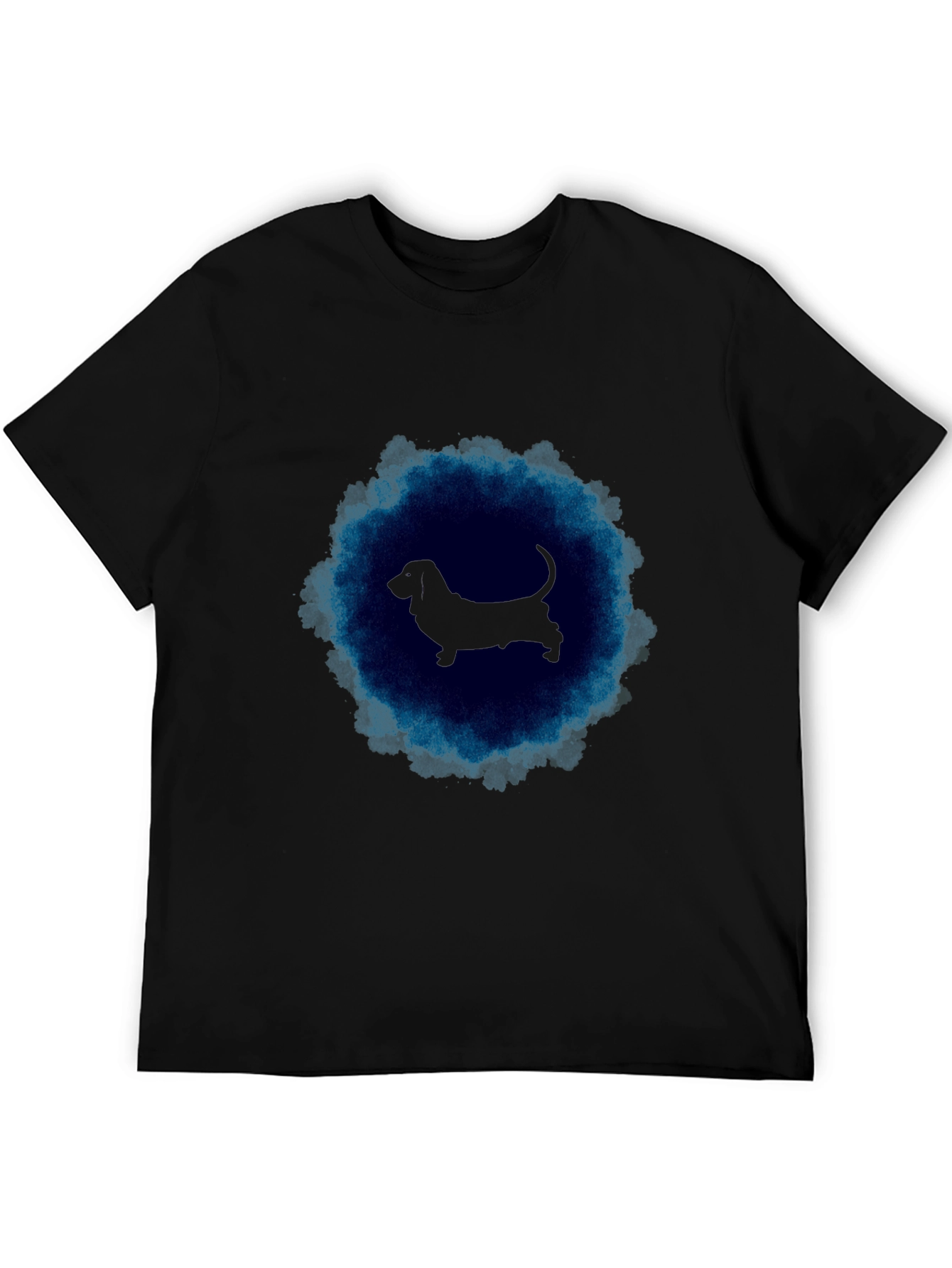 Dog Silhouette Graphic T-Shirt - Modern Style