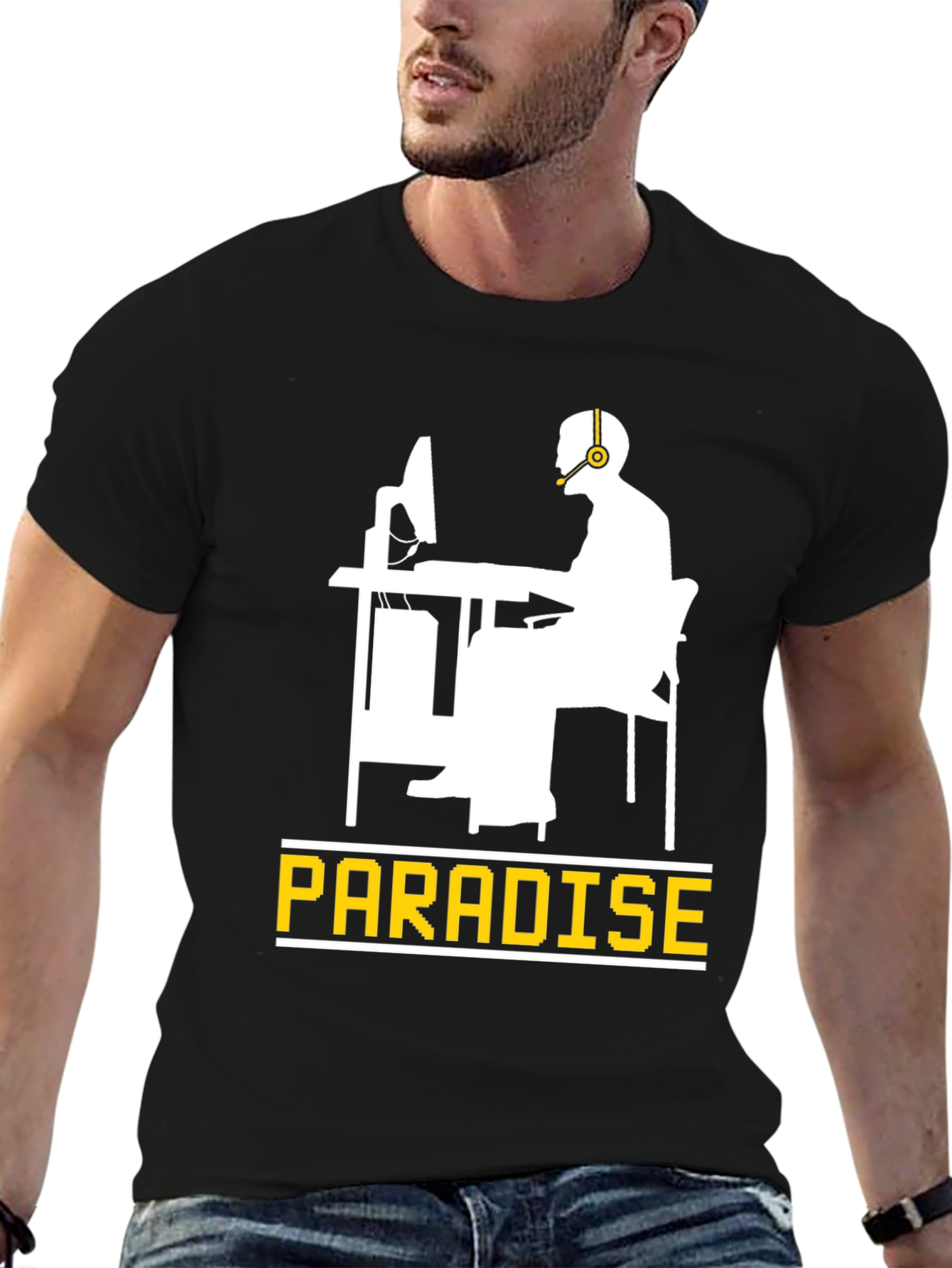 Gamer Paradise Black T-Shirt - Comfortable Cotton Tee