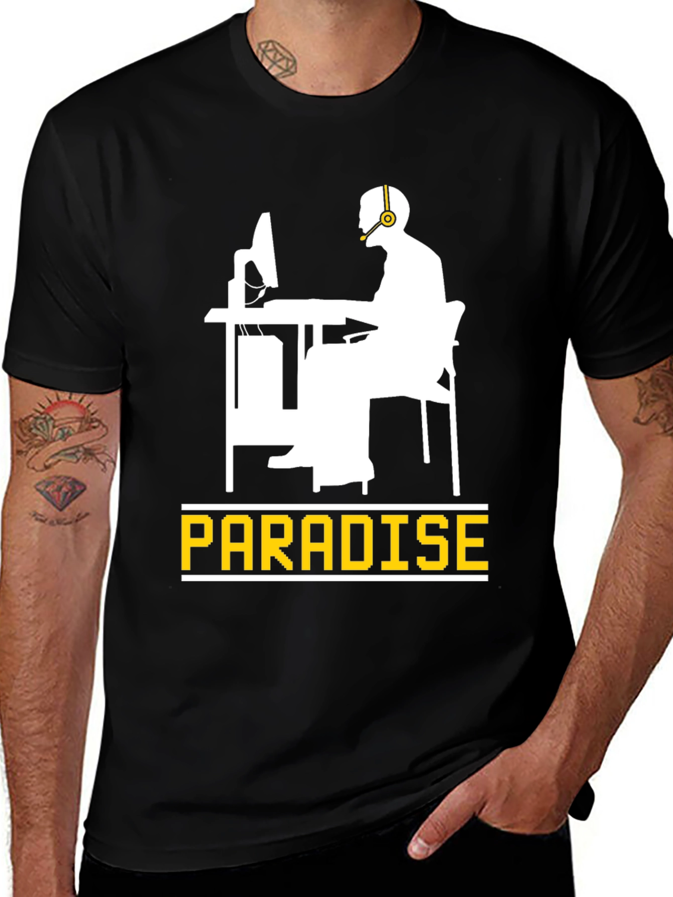 Gamer Paradise Black T-Shirt - Comfortable Cotton Tee