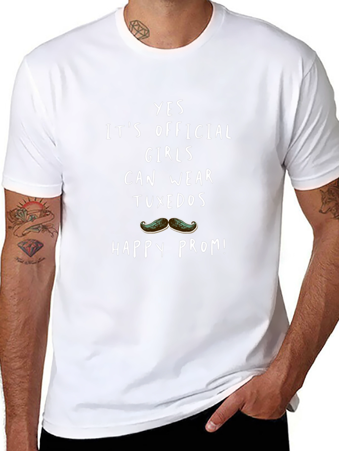 Girls Can Wear Tuxedos T-Shirt Funny Prom Tee